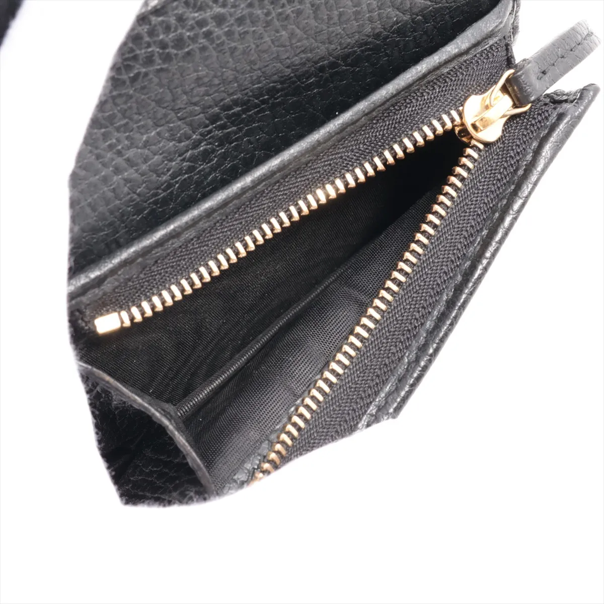 Double G 456126 Leather Compact Wallet Black — view 5