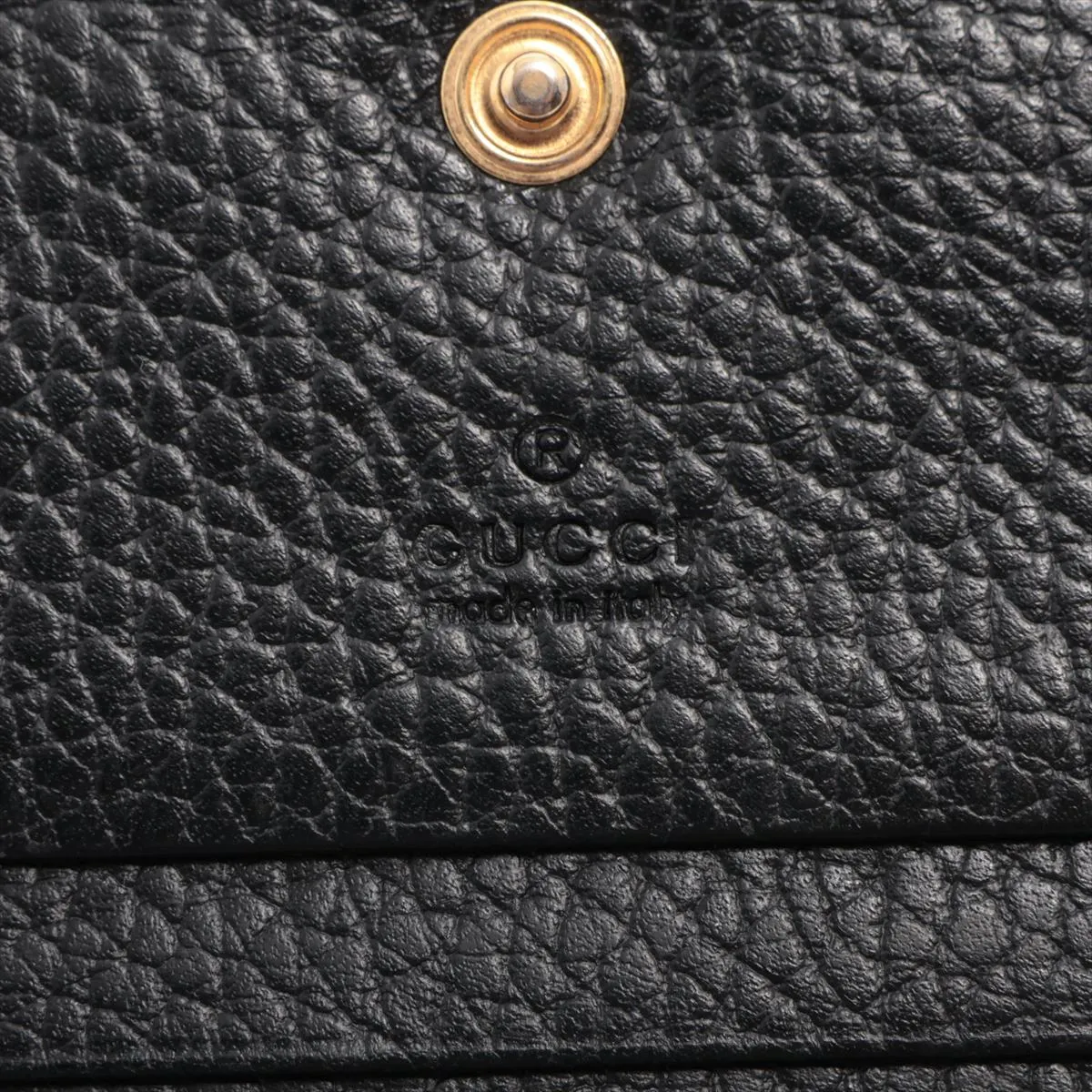 Double G 456126 Leather Compact Wallet Black — view 6