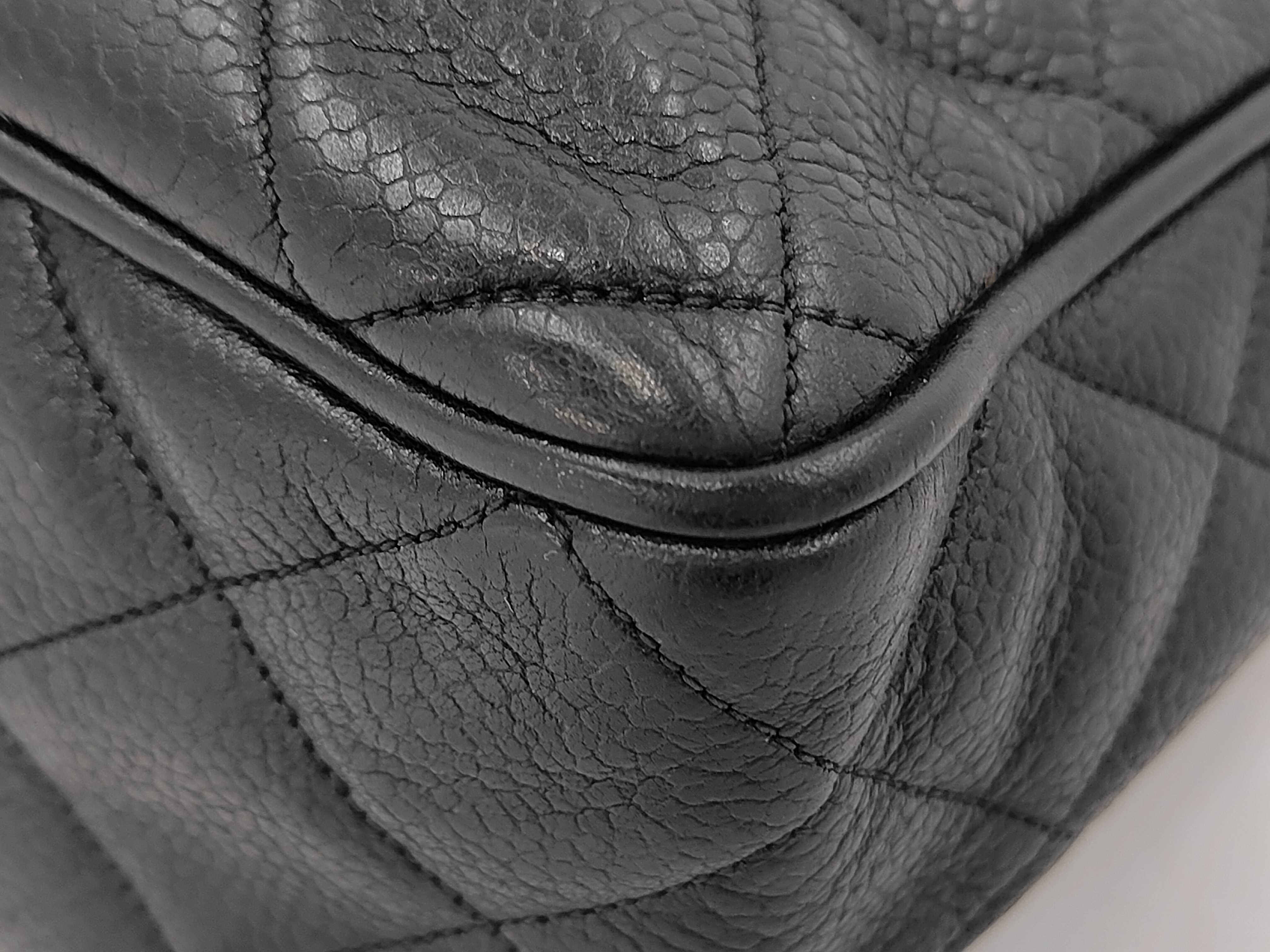 Matelassé Fringe Chain Shoulder Bag, Caviar Leather Shoulder Bag — view 7