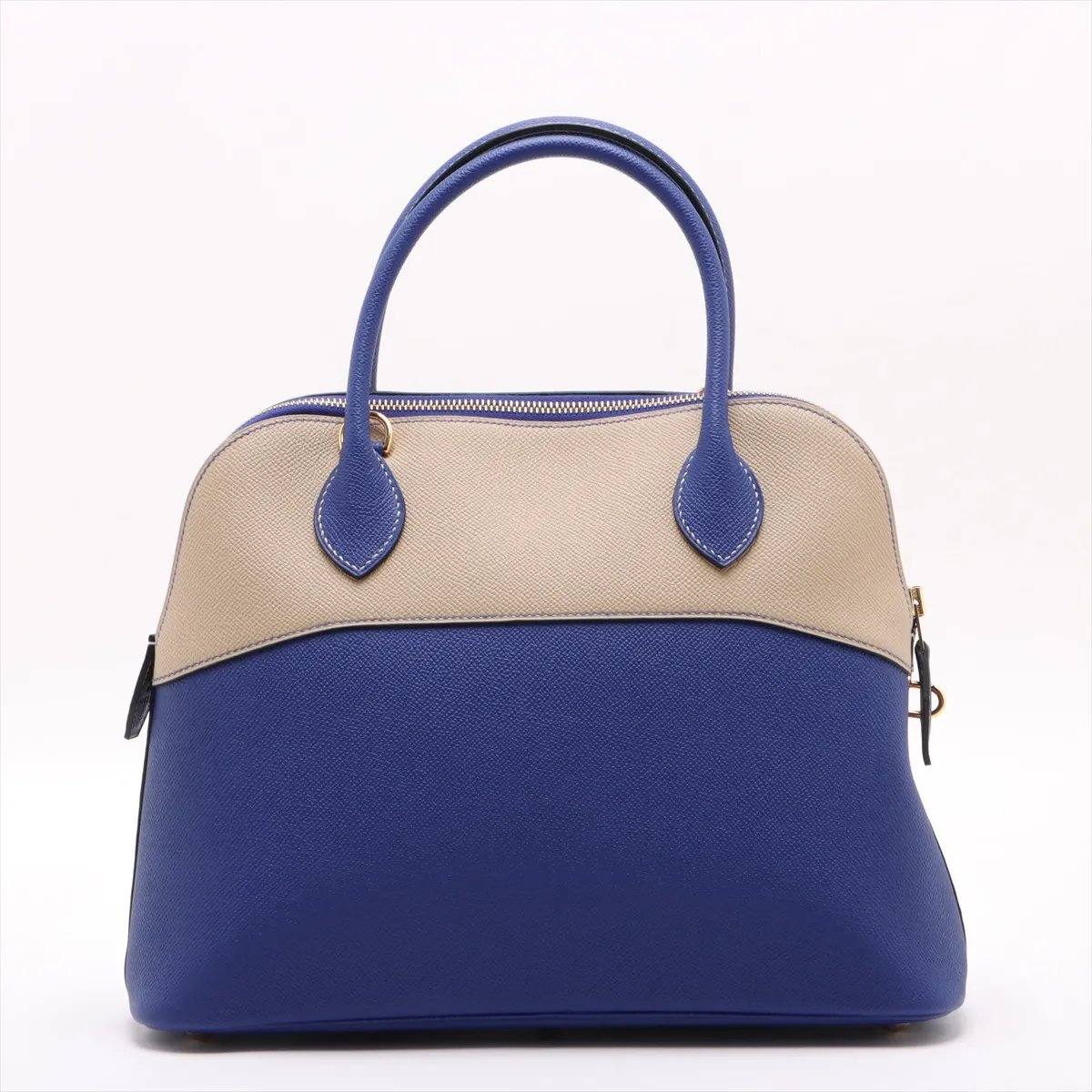 [Individually wrapped] Hermes Bolide 31 Verso Vaux Epson Blue Electric x Trench Gold hardware Y:2020 Personal order — view 2