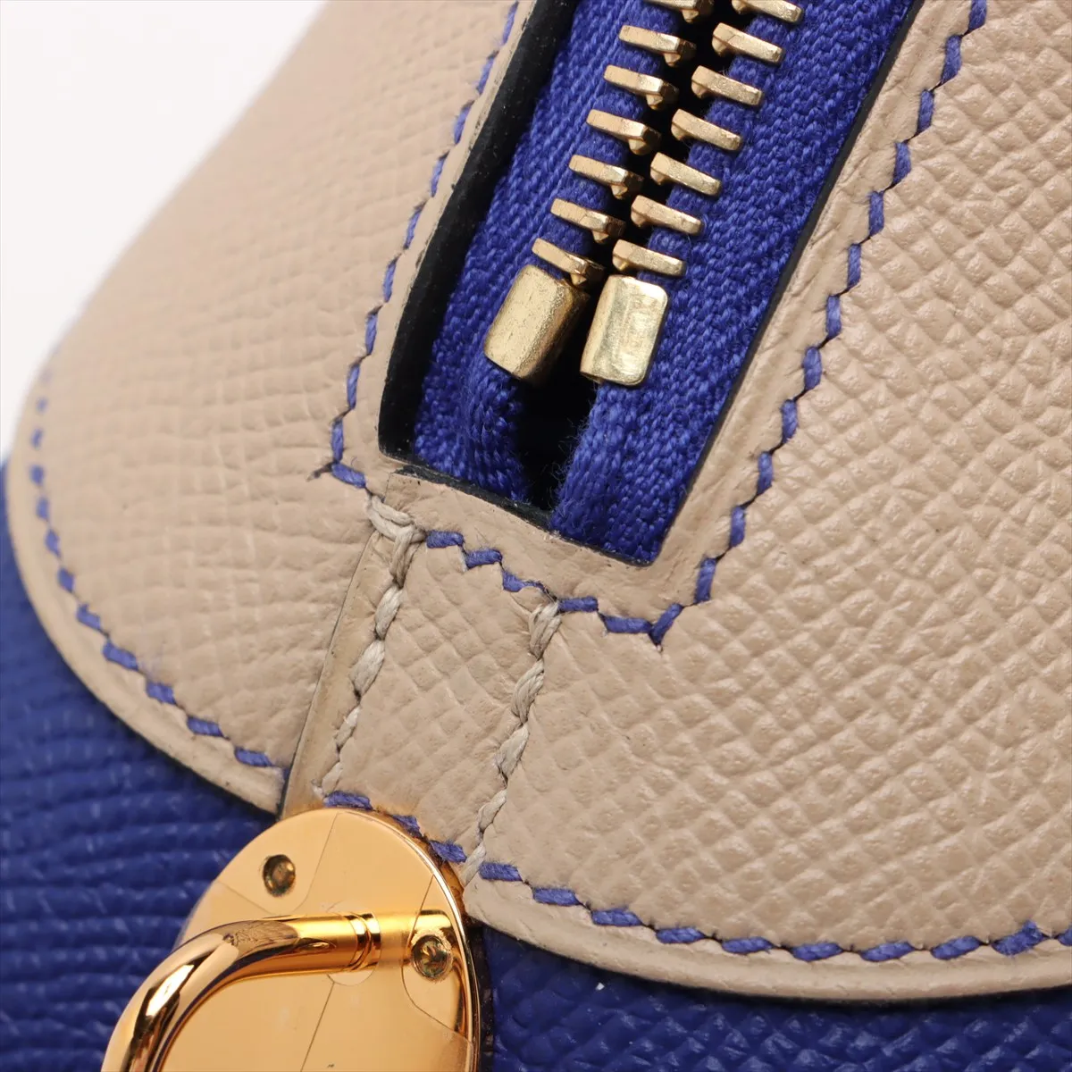 [Individually wrapped] Hermes Bolide 31 Verso Vaux Epson Blue Electric x Trench Gold hardware Y:2020 Personal order — view 11