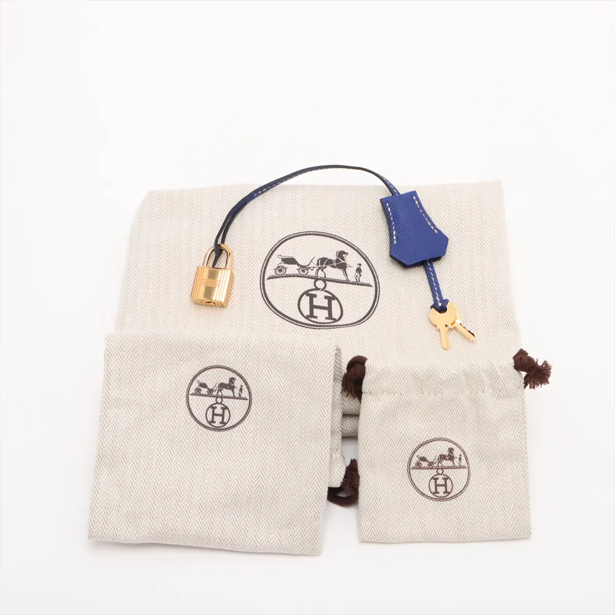 [Individually wrapped] Hermes Bolide 31 Verso Vaux Epson Blue Electric x Trench Gold hardware Y:2020 Personal order — view 12
