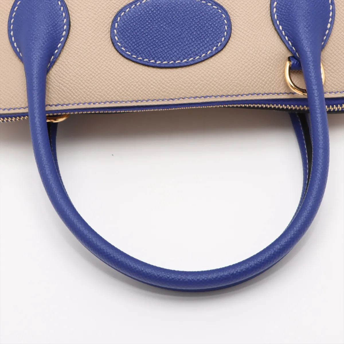 [Individually wrapped] Hermes Bolide 31 Verso Vaux Epson Blue Electric x Trench Gold hardware Y:2020 Personal order — view 5