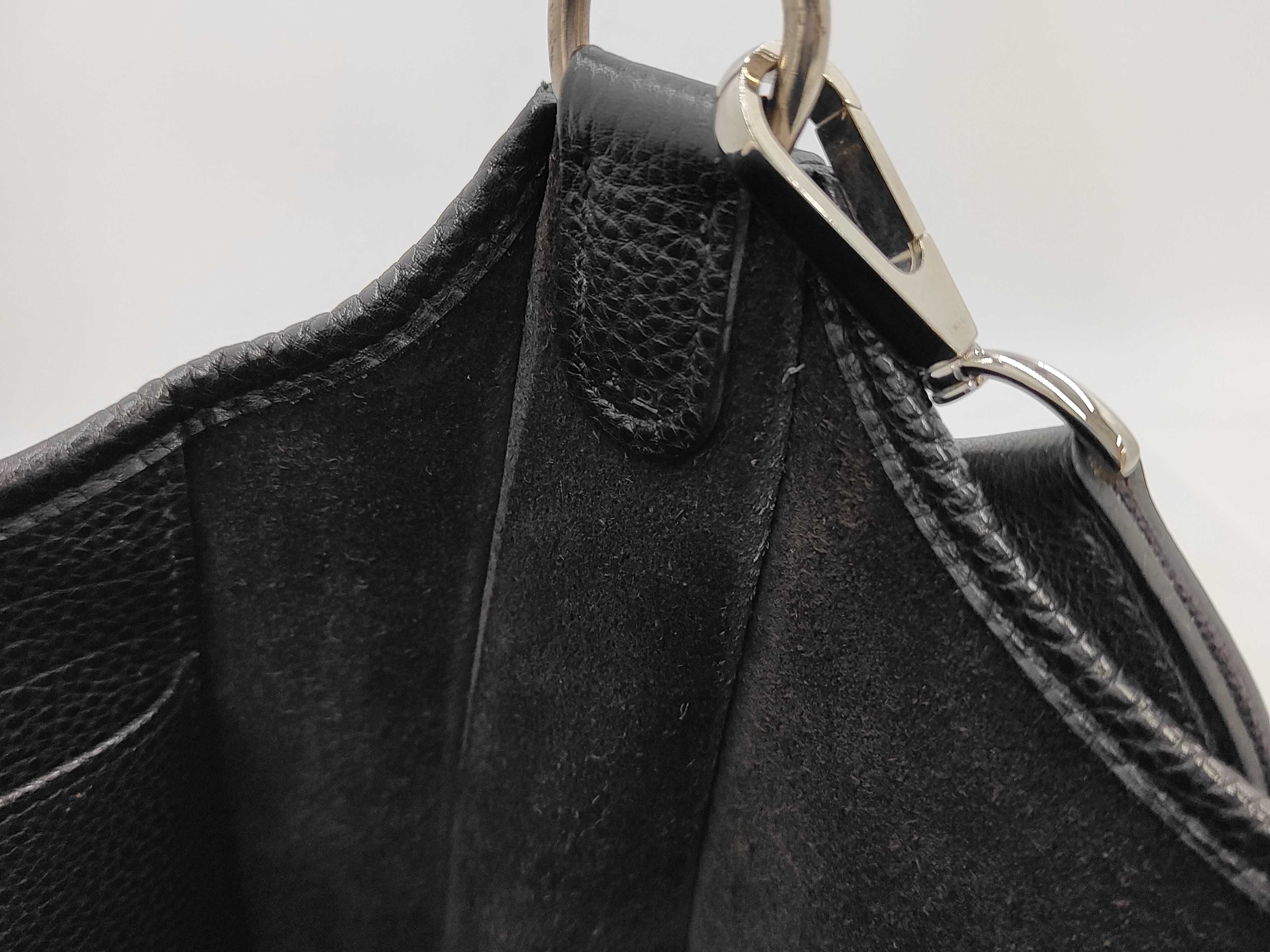 Evelyne PM Taurillon Clemence Black Shoulder Bag D — view 9