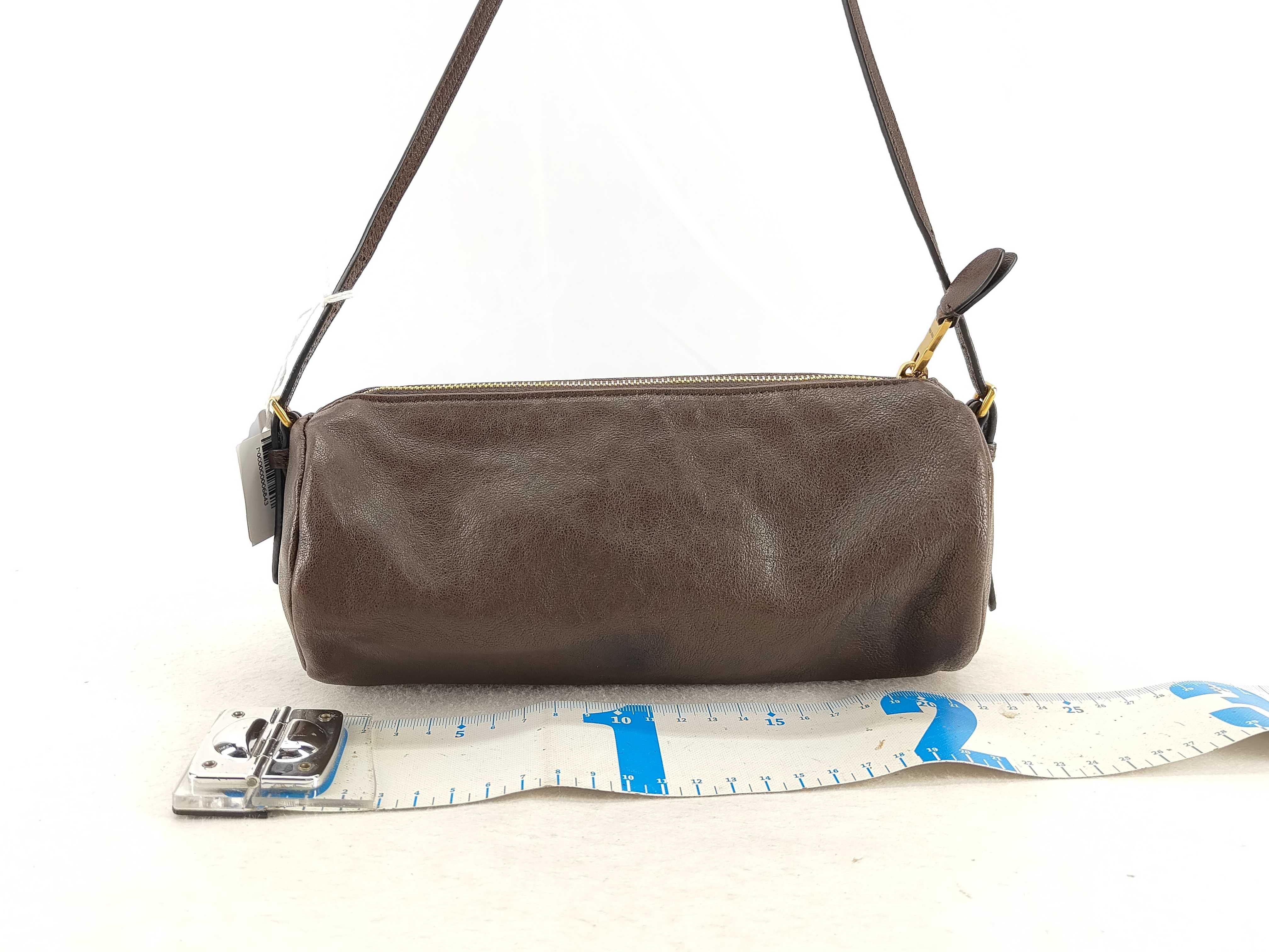 DU- Leather Shoulder Bag Brown 5NE851 Pouch — view 2