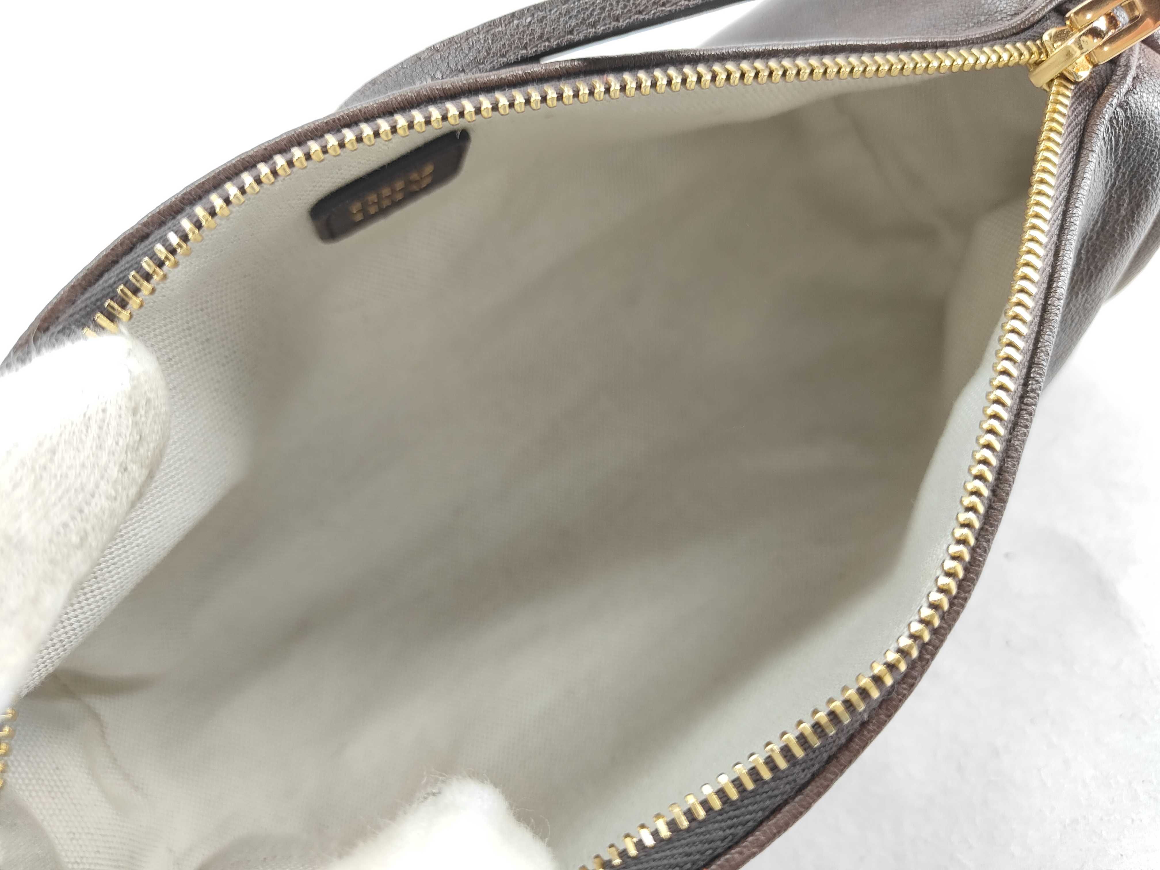 DU- Leather Shoulder Bag Brown 5NE851 Pouch — view 11