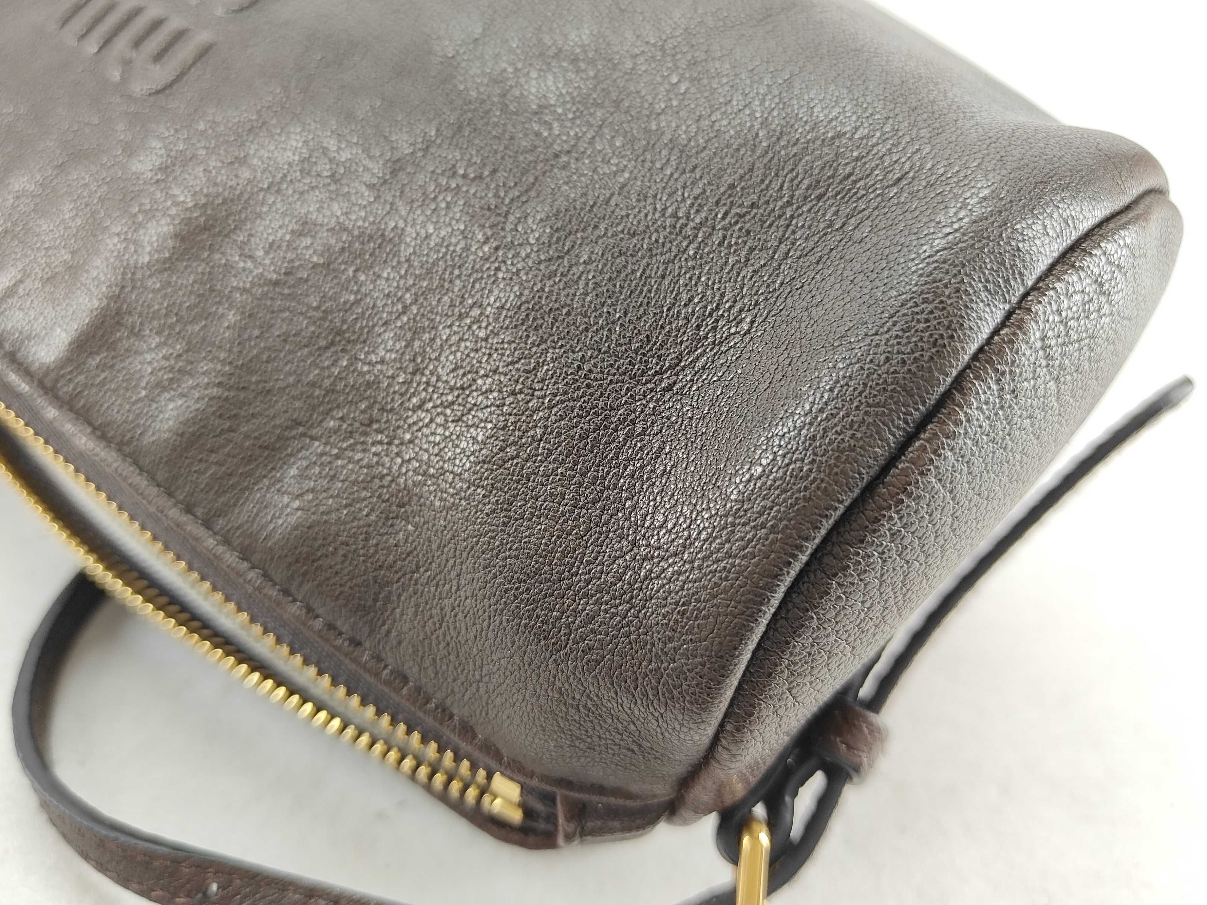 DU- Leather Shoulder Bag Brown 5NE851 Pouch — view 15