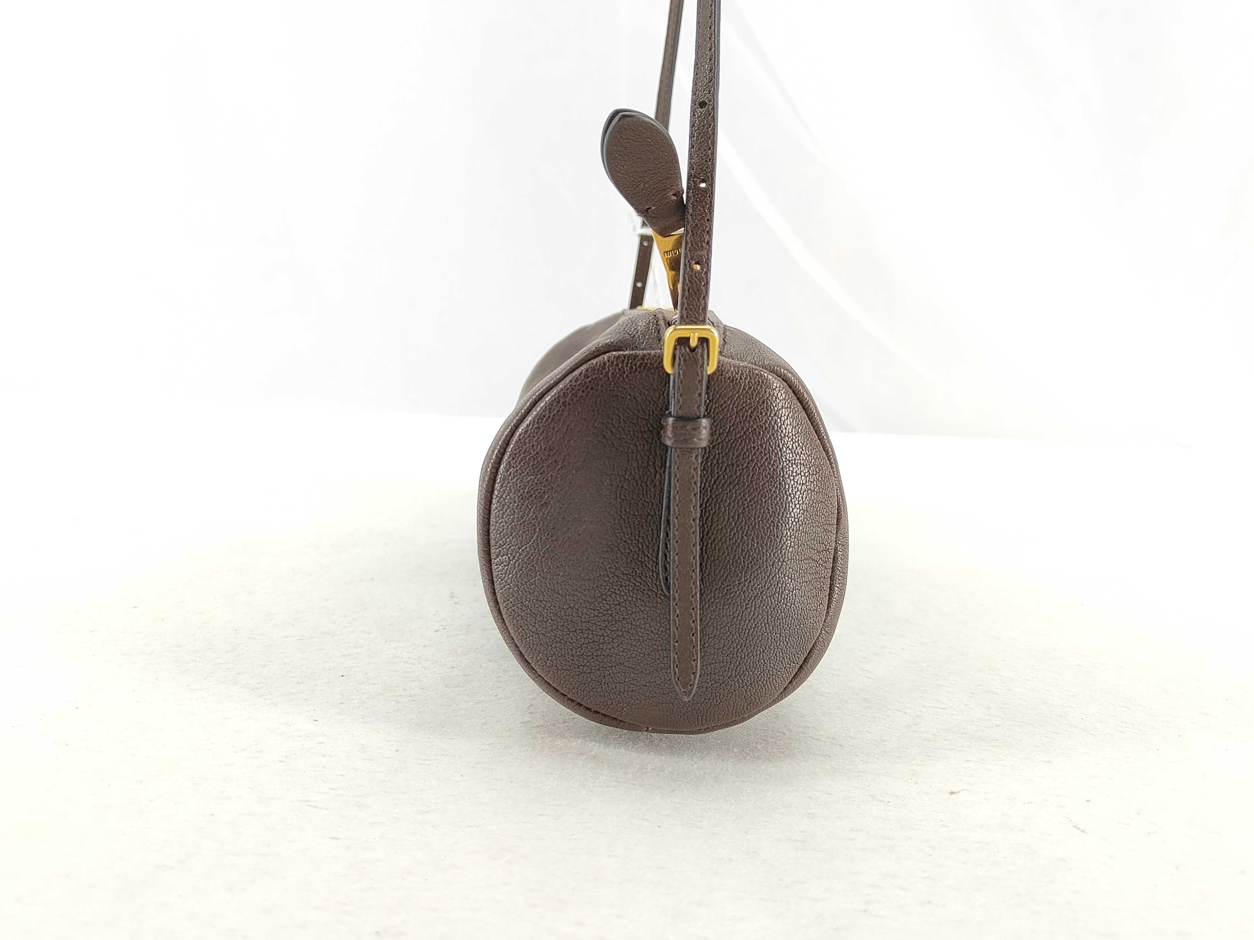 DU- Leather Shoulder Bag Brown 5NE851 Pouch — view 3