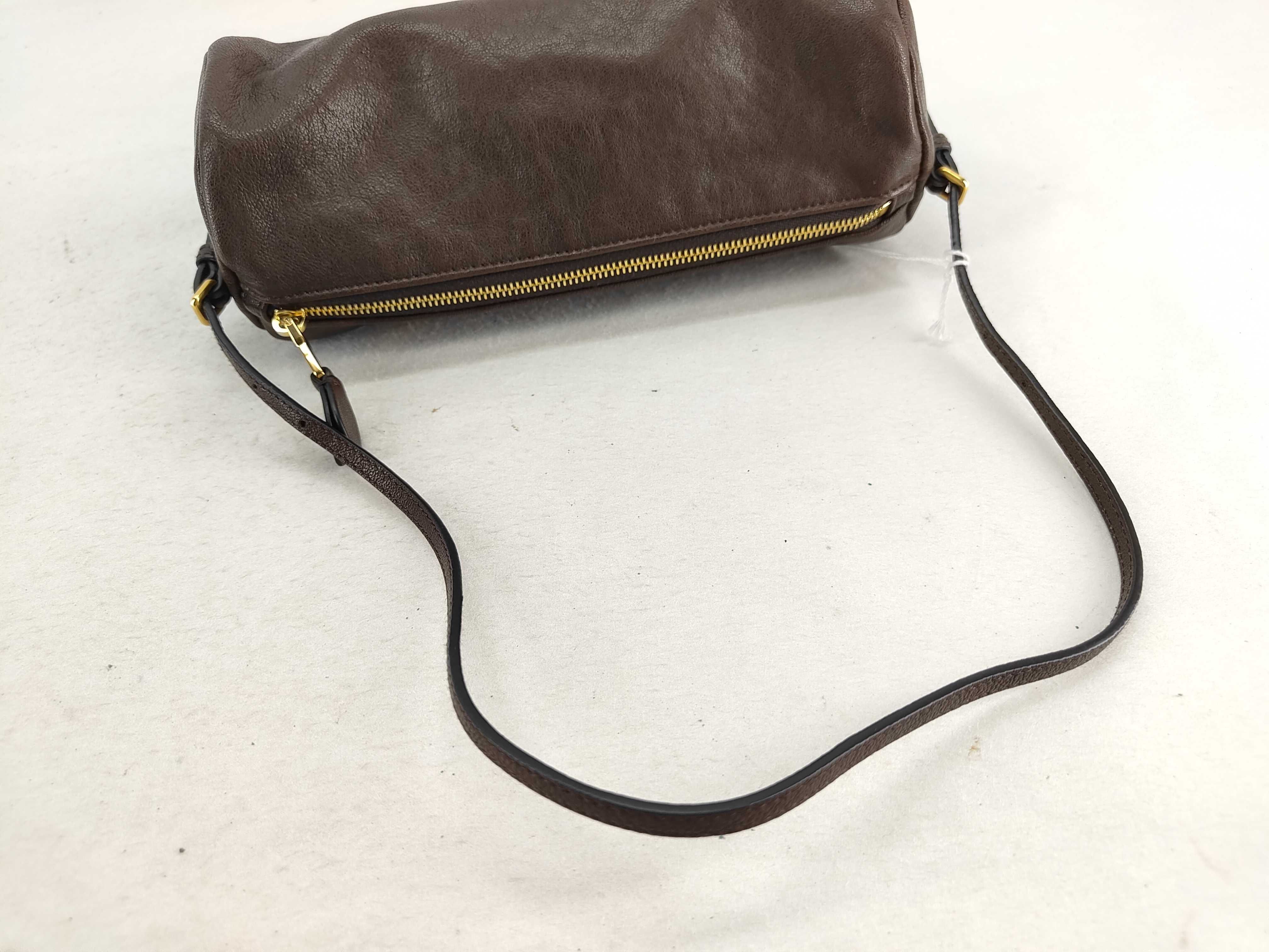DU- Leather Shoulder Bag Brown 5NE851 Pouch — view 4