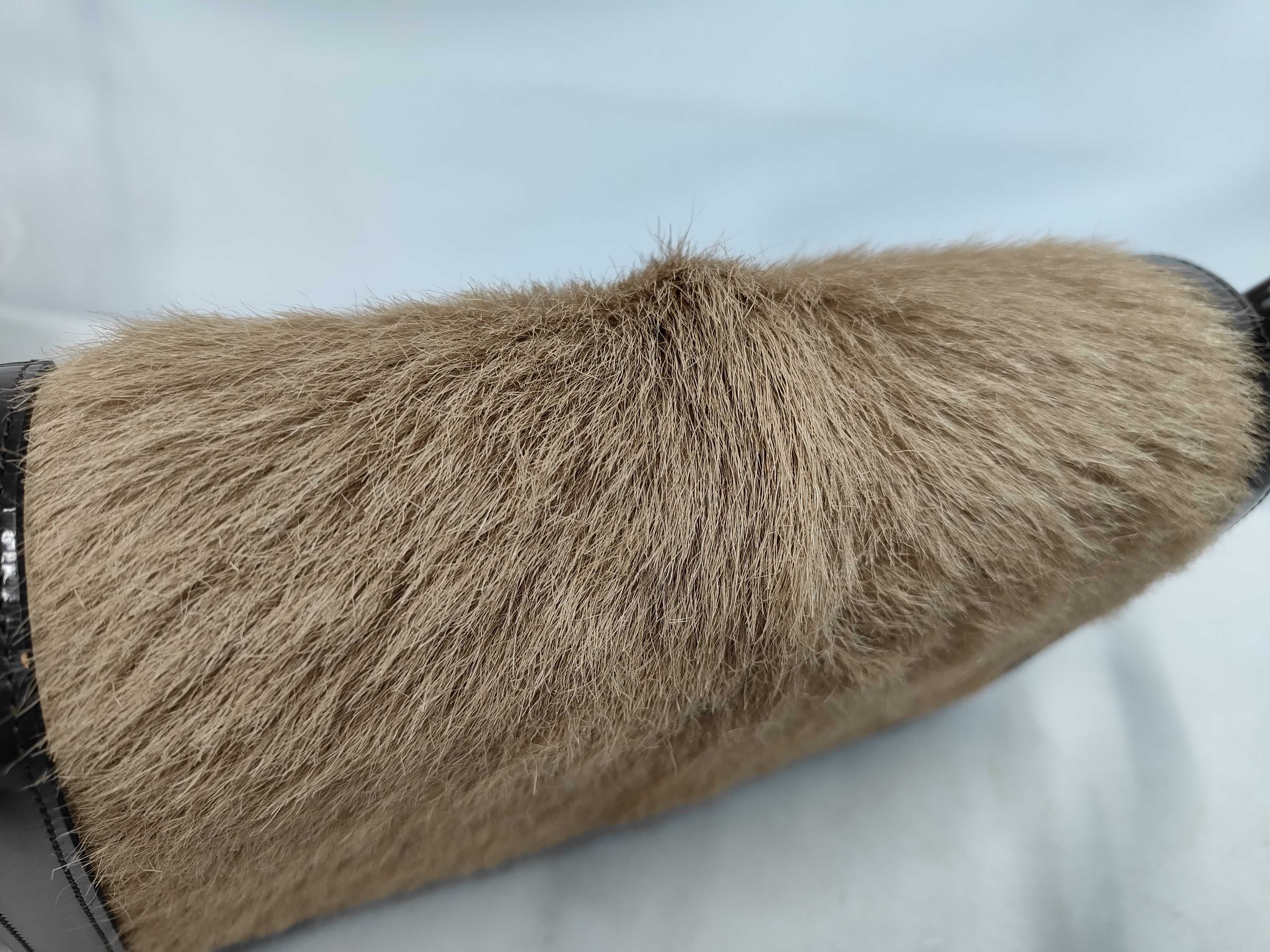 shoulder bag, calfskin fur shoulder bag — view 7