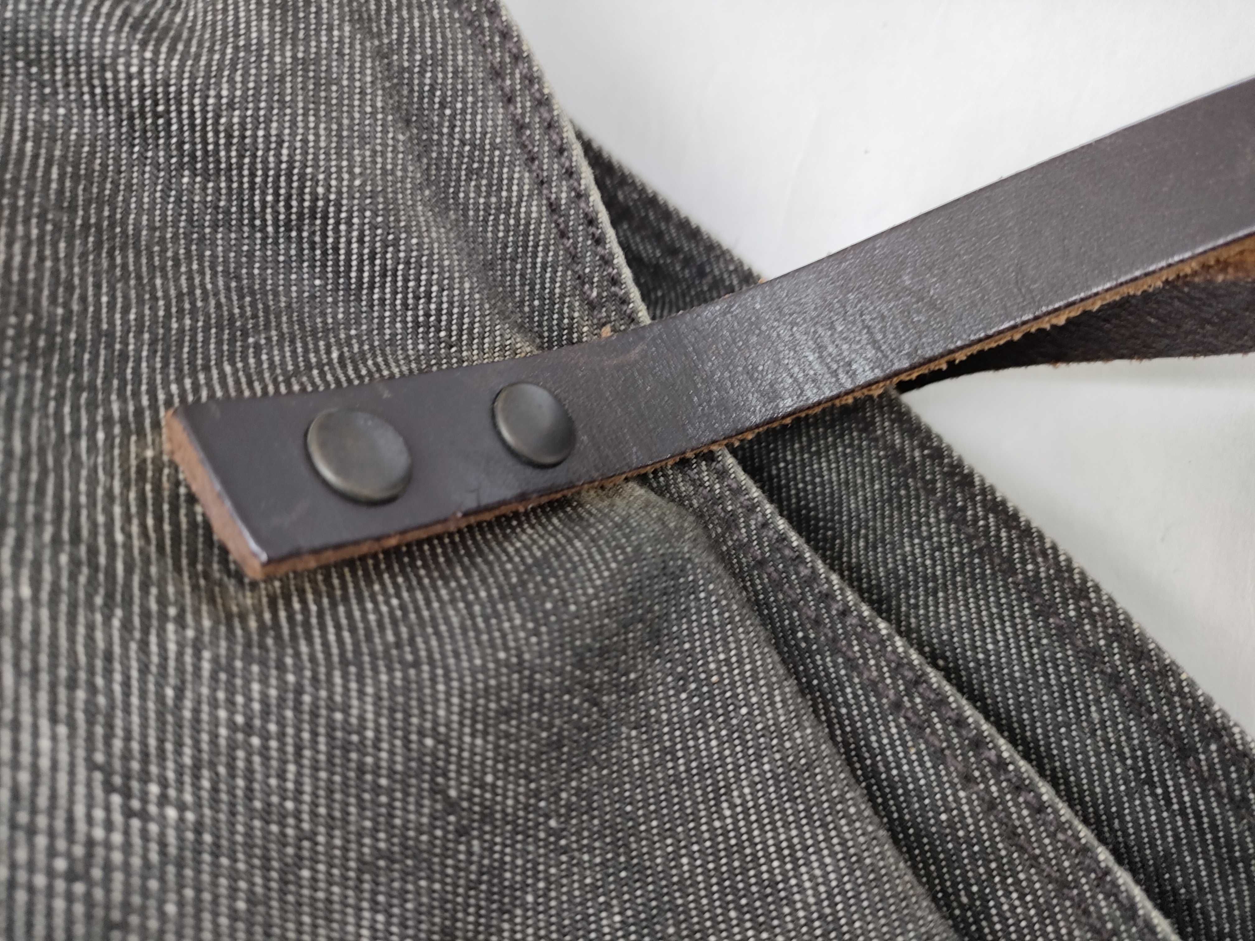 calfskin x denim tote bag — view 5