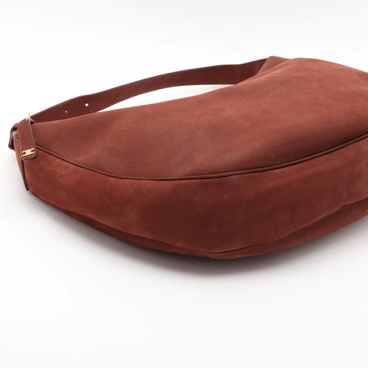 Triomphe Teen Lulu Suede Shoulder Bag Brown — view 4