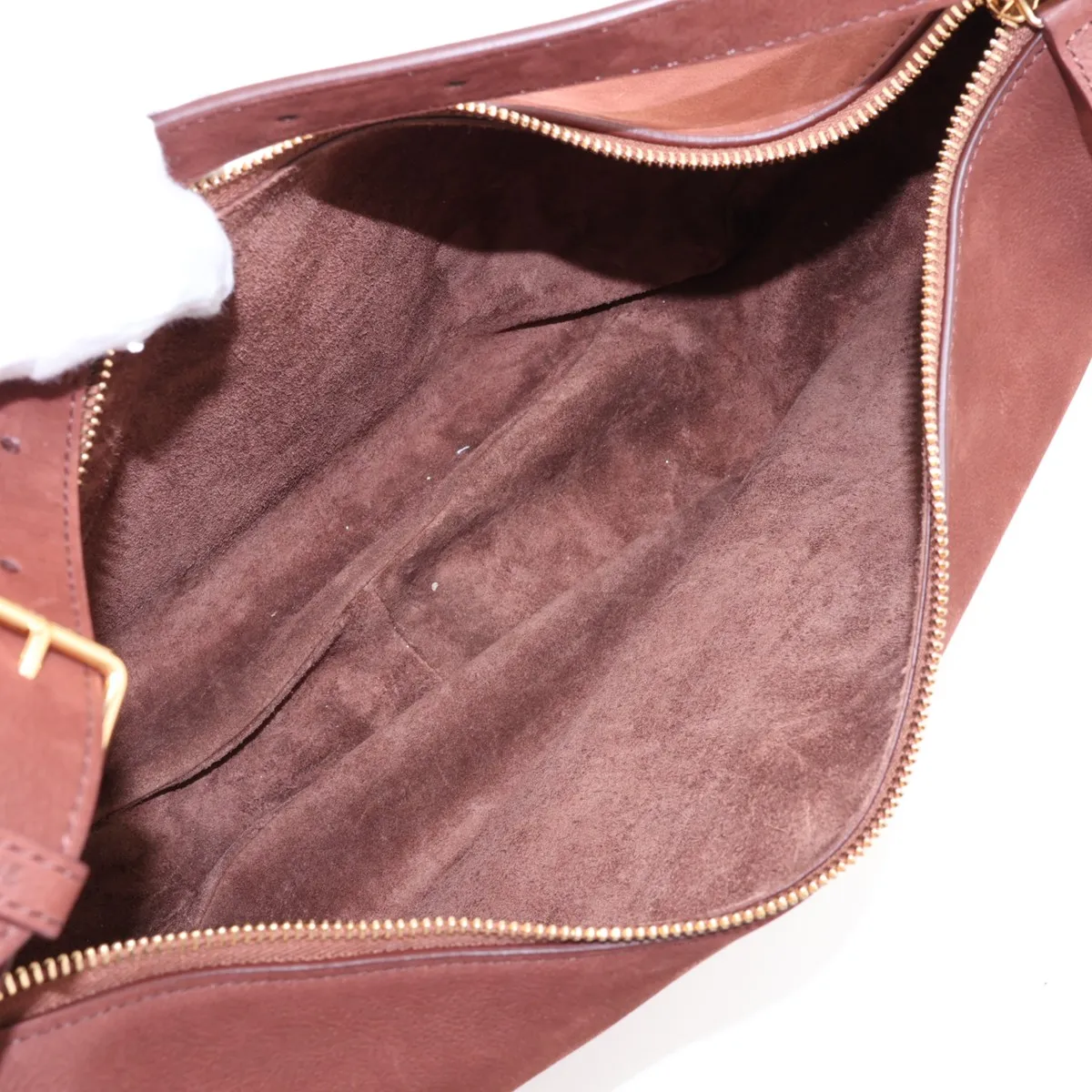 Triomphe Teen Lulu Suede Shoulder Bag Brown — view 7