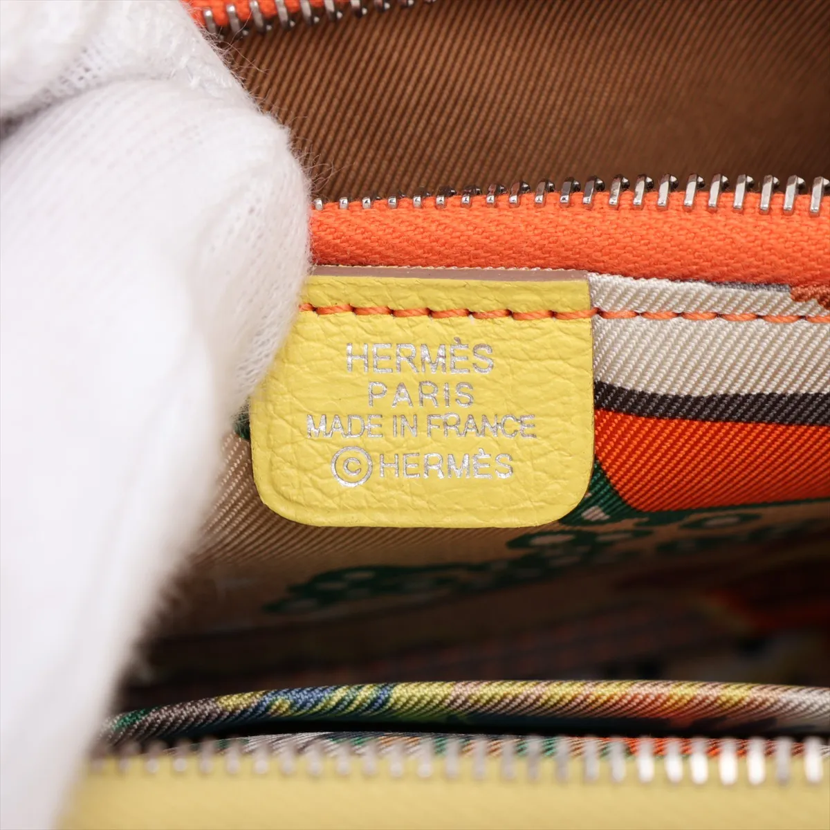 Azap Compact Silk In Evercolor Compact Wallet, Yellow, Silver Hardware, B: 2023 — view 13
