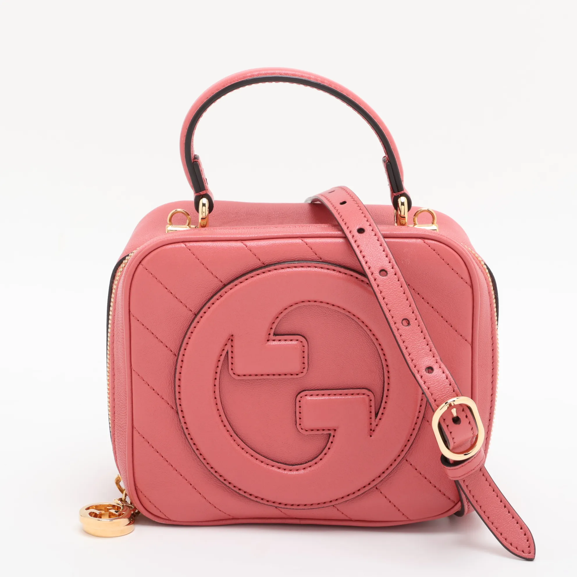 Blondie Leather 2-Way Handbag, Pink, 744434