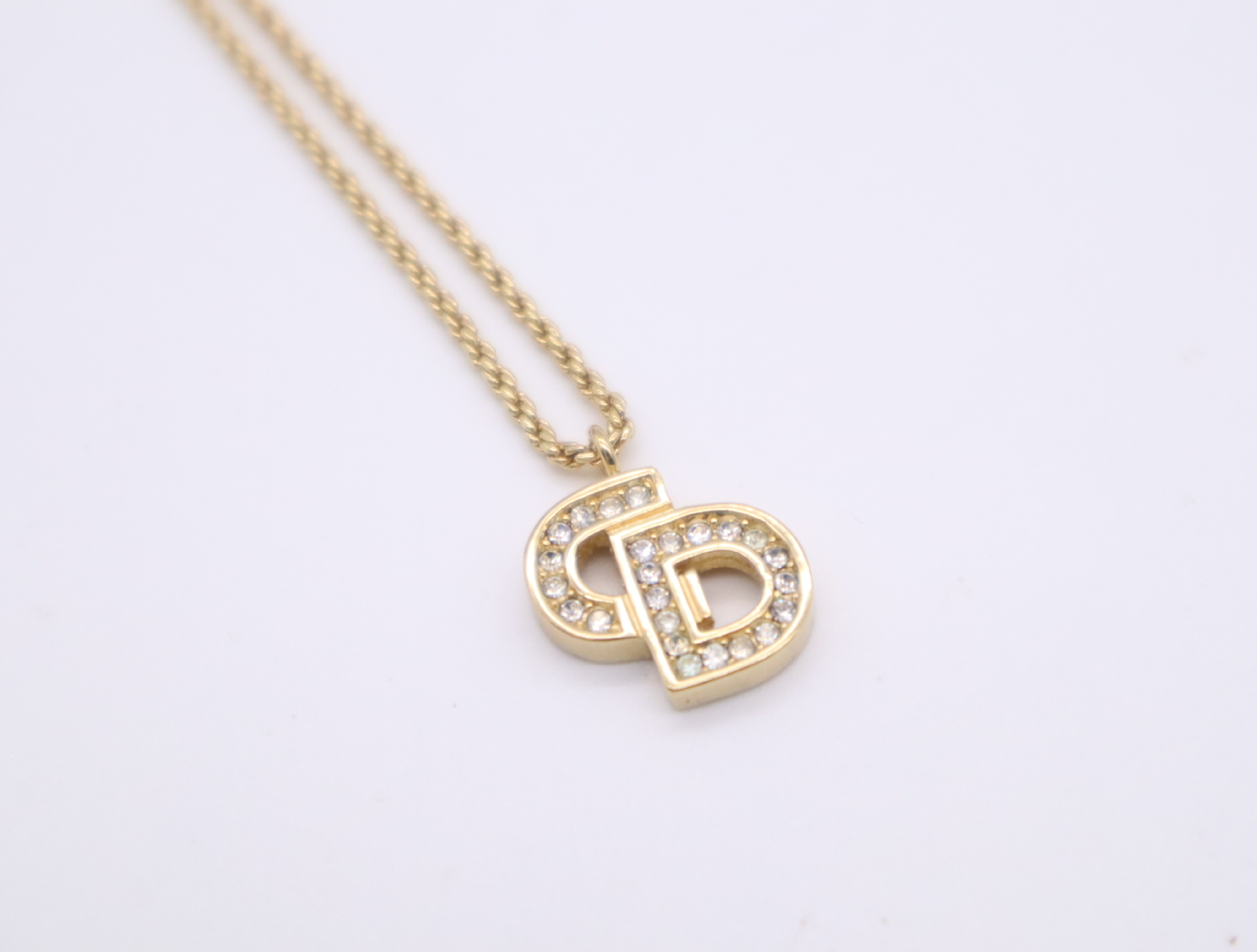 GPCD logo rhinestone necklace, with box. — view 3
