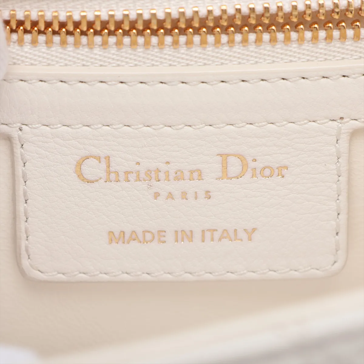 Cannage Caro Leather Chain Shoulder Bag, White — view 11