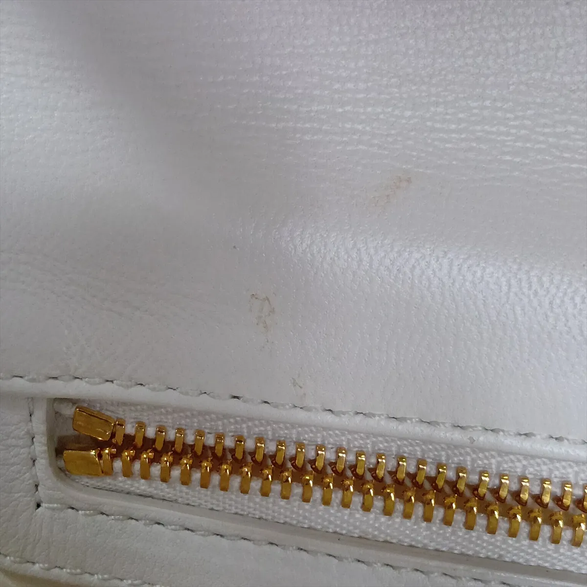 Cannage Caro Leather Chain Shoulder Bag, White — view 13