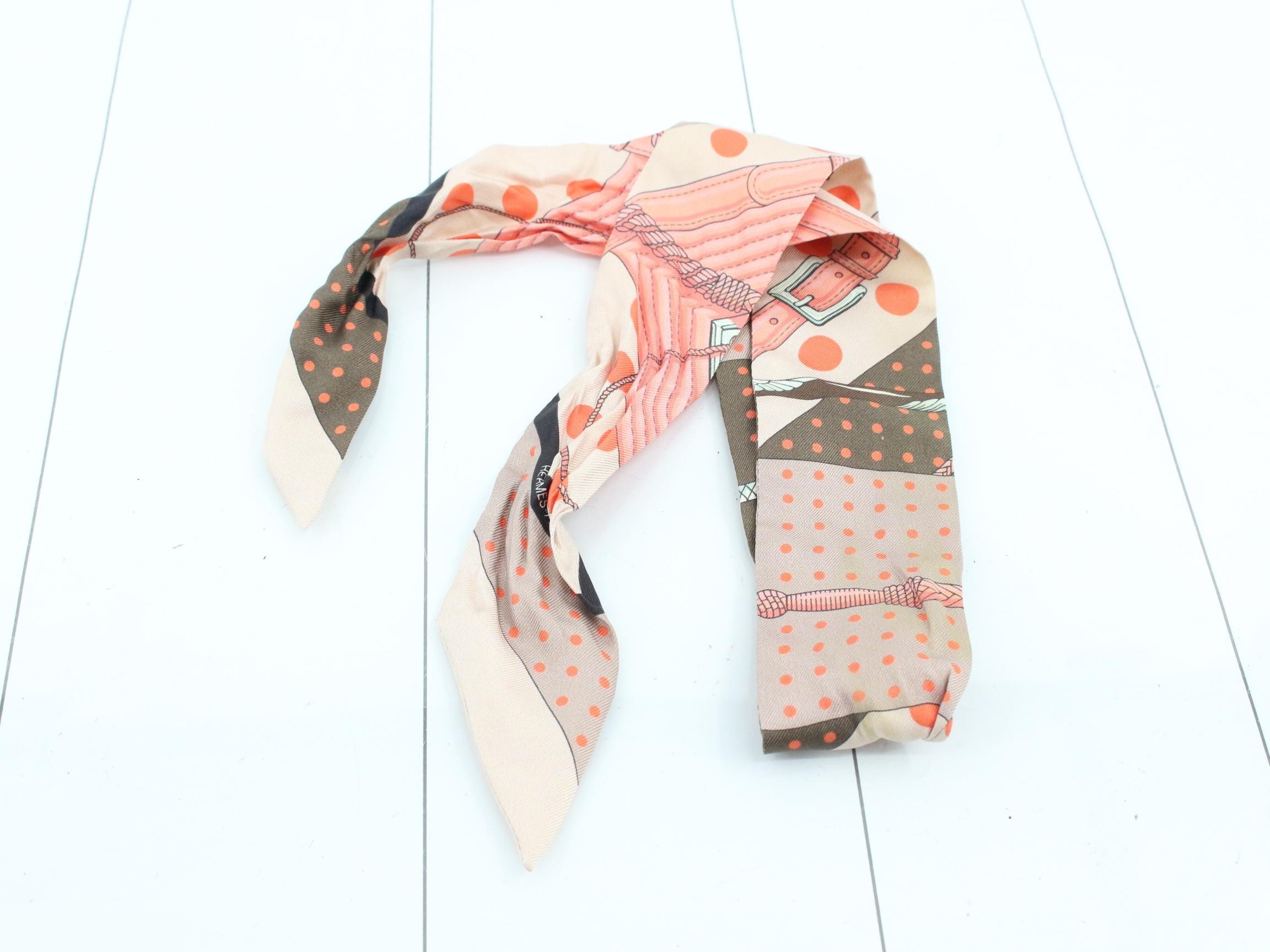 Twilly, pink, beige, silk — view 2