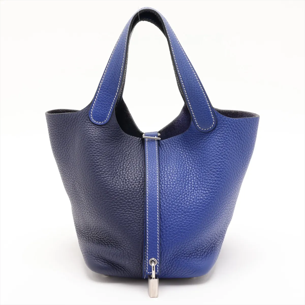 Picotin Lock 18 PM Casaque Taurillon Clemence Blue Electric x Blue Ancre Silver Hardware Z: 2021