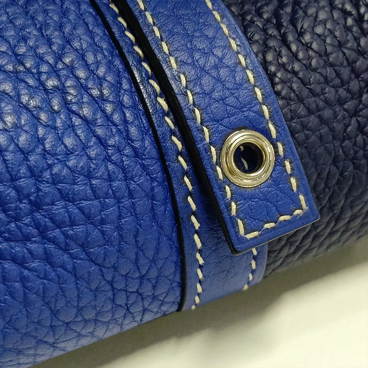 Picotin Lock 18 PM Casaque Taurillon Clemence Blue Electric x Blue Ancre Silver Hardware Z: 2021 — view 14