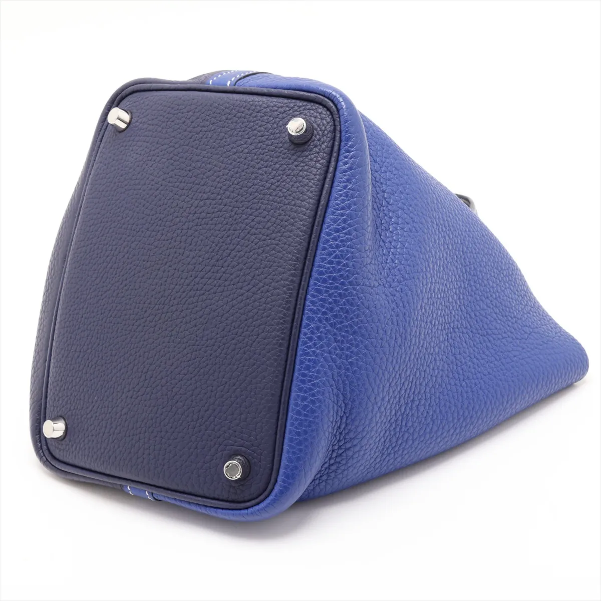 Picotin Lock 18 PM Casaque Taurillon Clemence Blue Electric x Blue Ancre Silver Hardware Z: 2021 — view 3