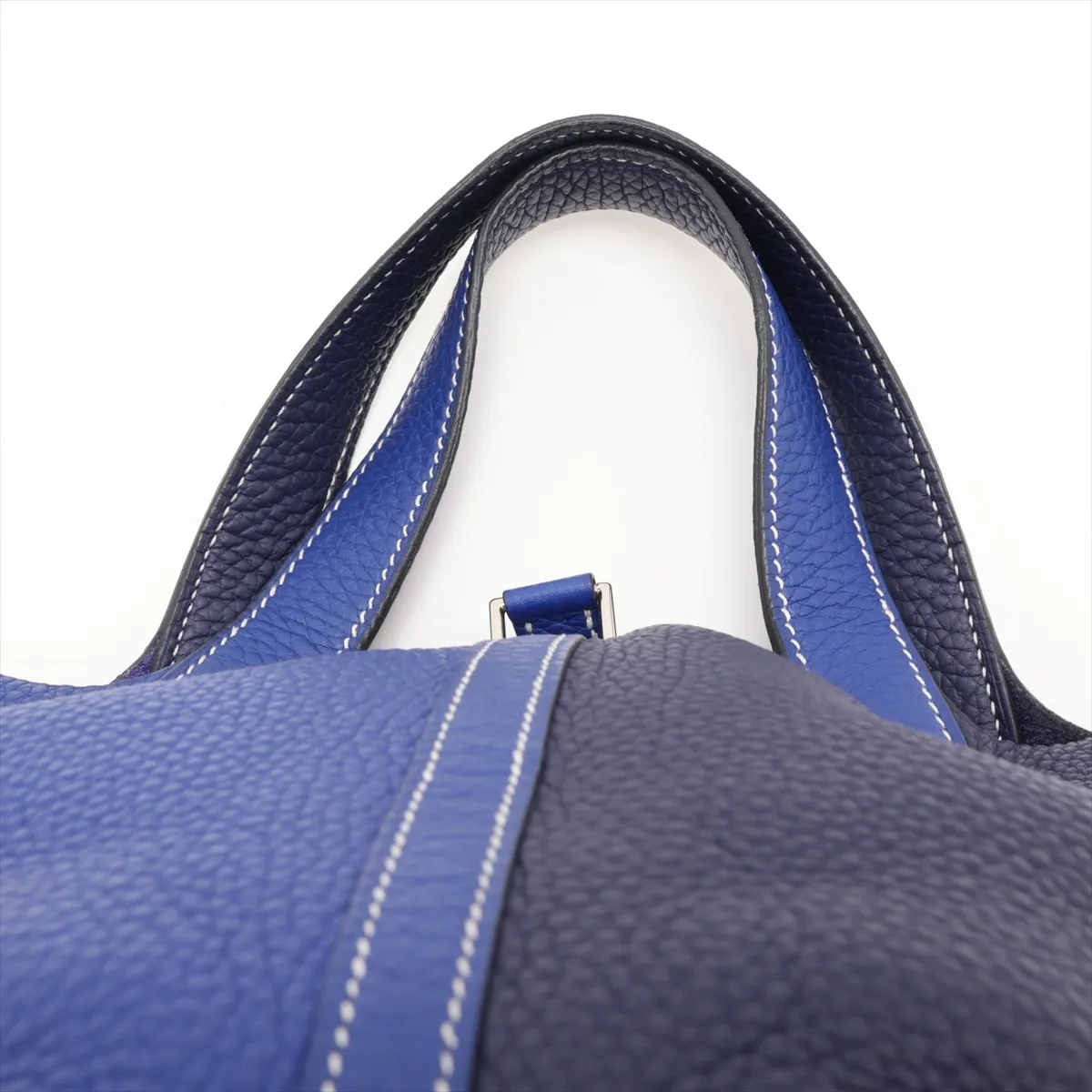 Picotin Lock 18 PM Casaque Taurillon Clemence Blue Electric x Blue Ancre Silver Hardware Z: 2021 — view 6