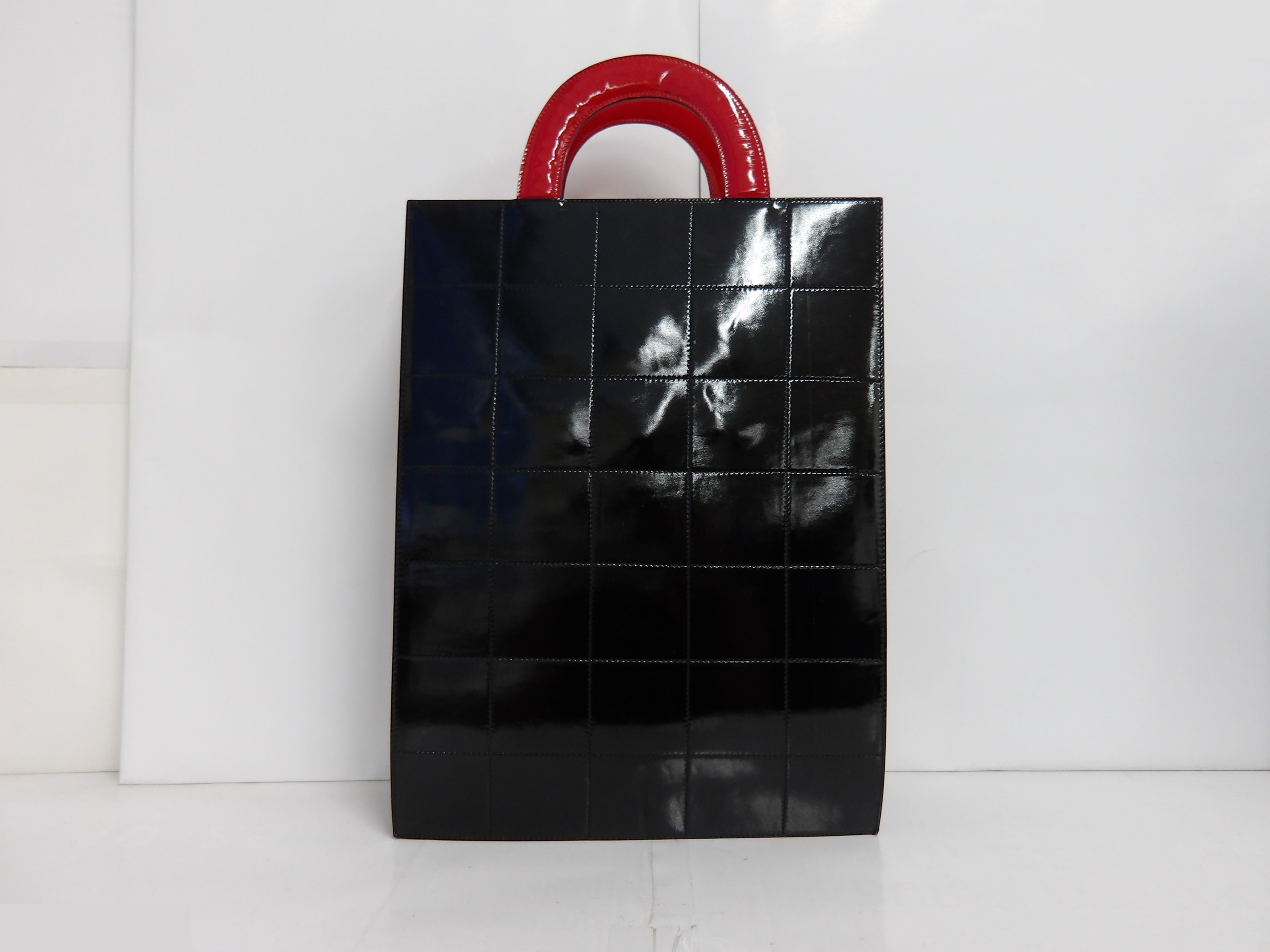 Chocolate Bar Vertical Tote Bag, Coco Chanel Self-Portrait, Stripe — view 2