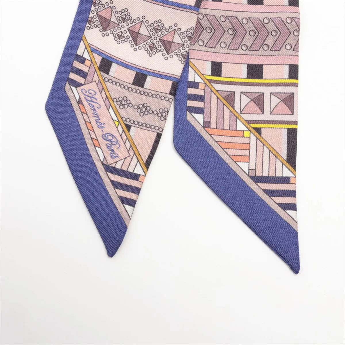 Twilly Colliers de chiens remix scarf silk blue thread — view 2