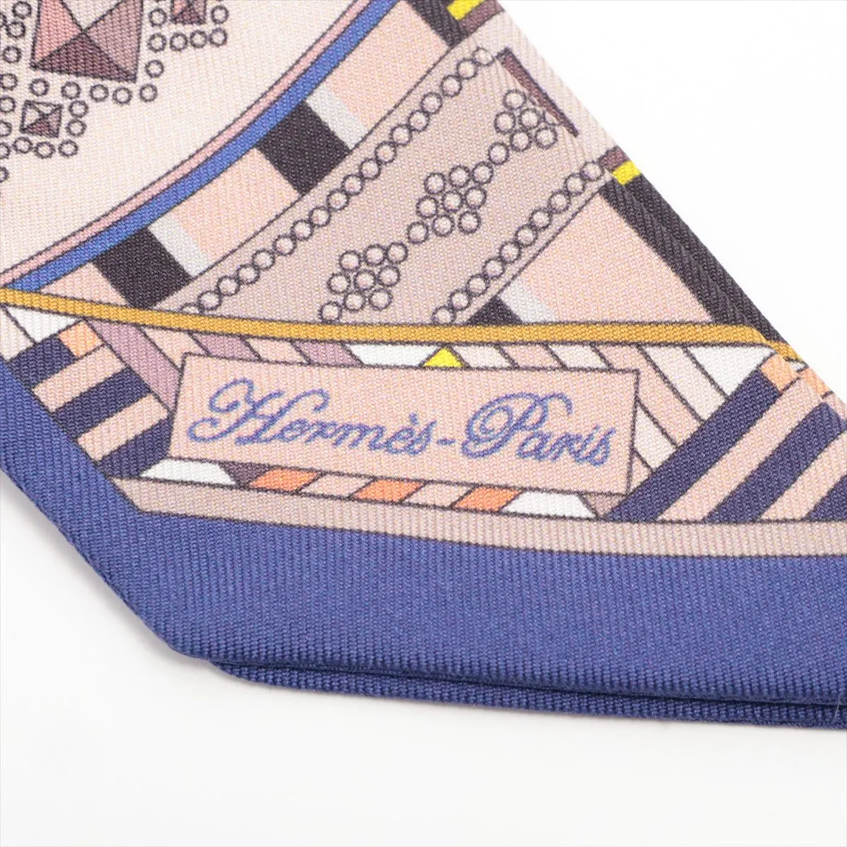 Twilly Colliers de chiens remix scarf silk blue thread — view 3