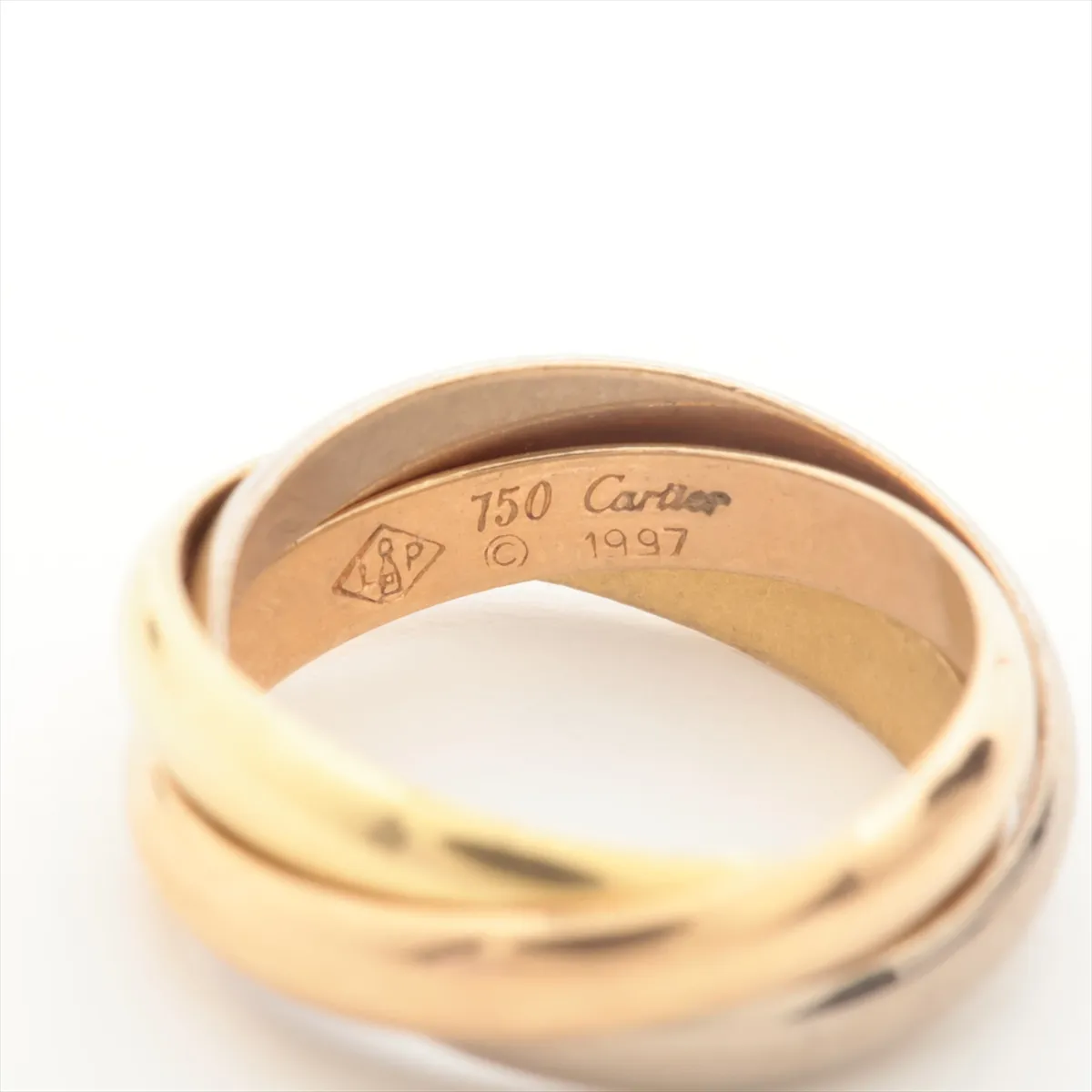 Trinity Cord Bracelet Pendant, 750 (Yellow Gold x Pink Gold x White Gold), 1.7g, No serial number engraving. — view 3