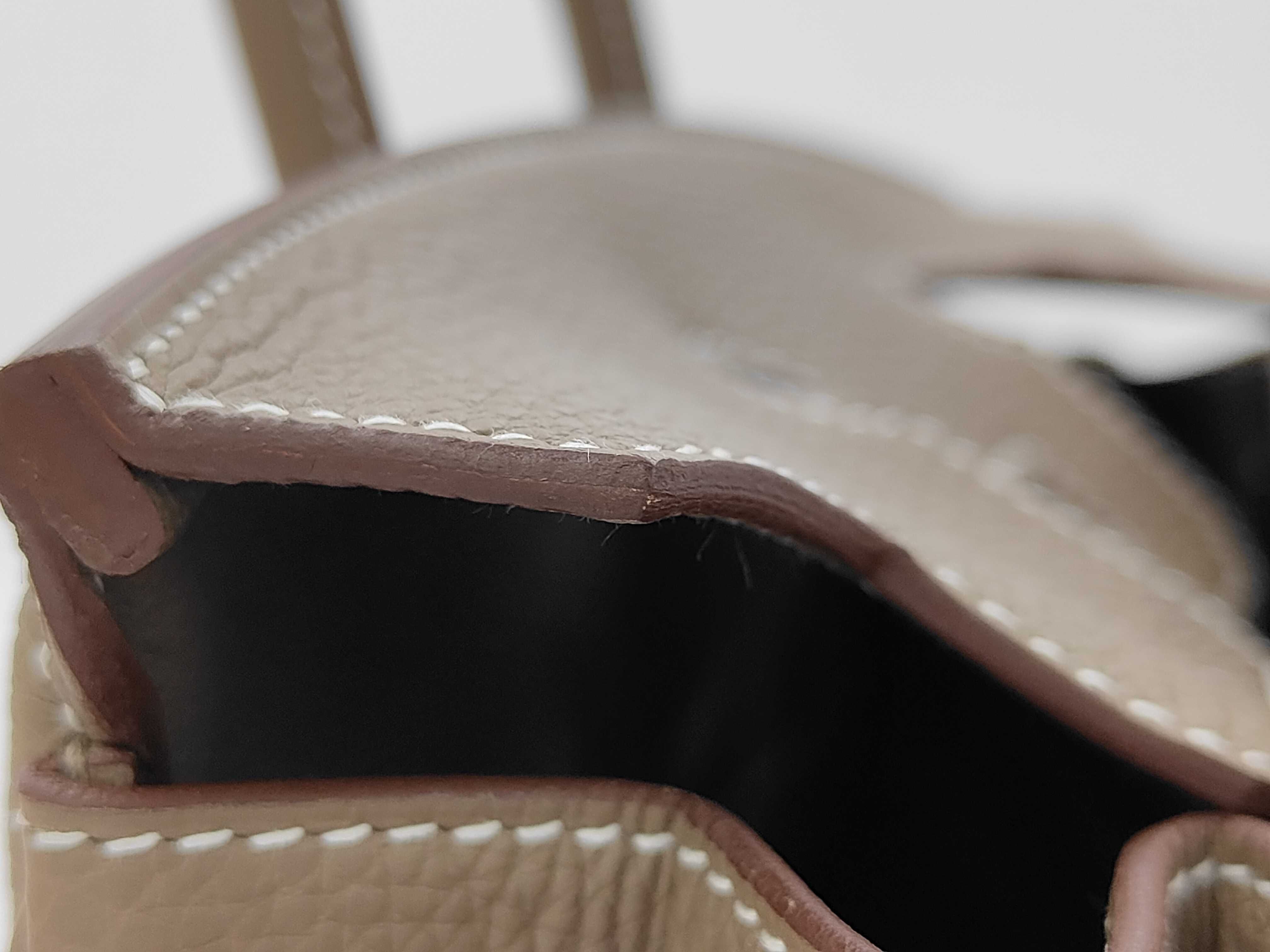 Birkin 25 Togo Etoupe Silver Hardware G Stamp Handbag — view 11