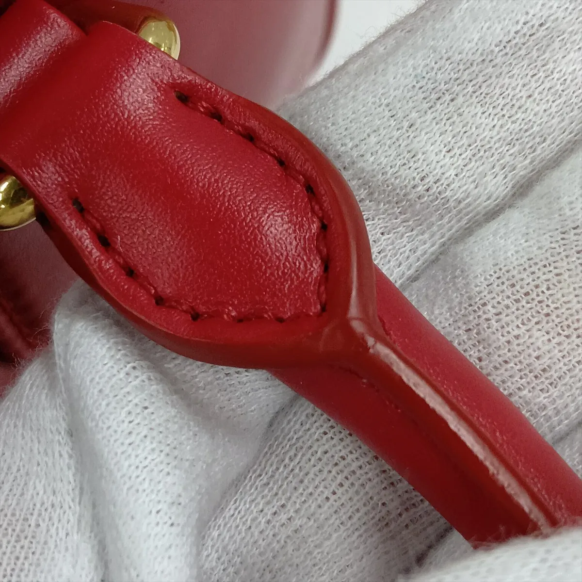 Arcadi Leather 2-Way Handbag, Red — view 13