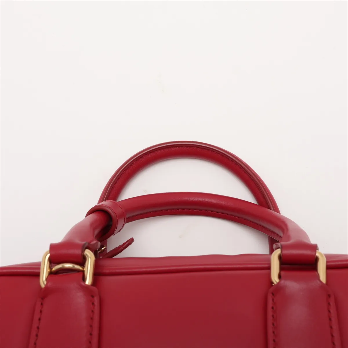 Arcadi Leather 2-Way Handbag, Red — view 6