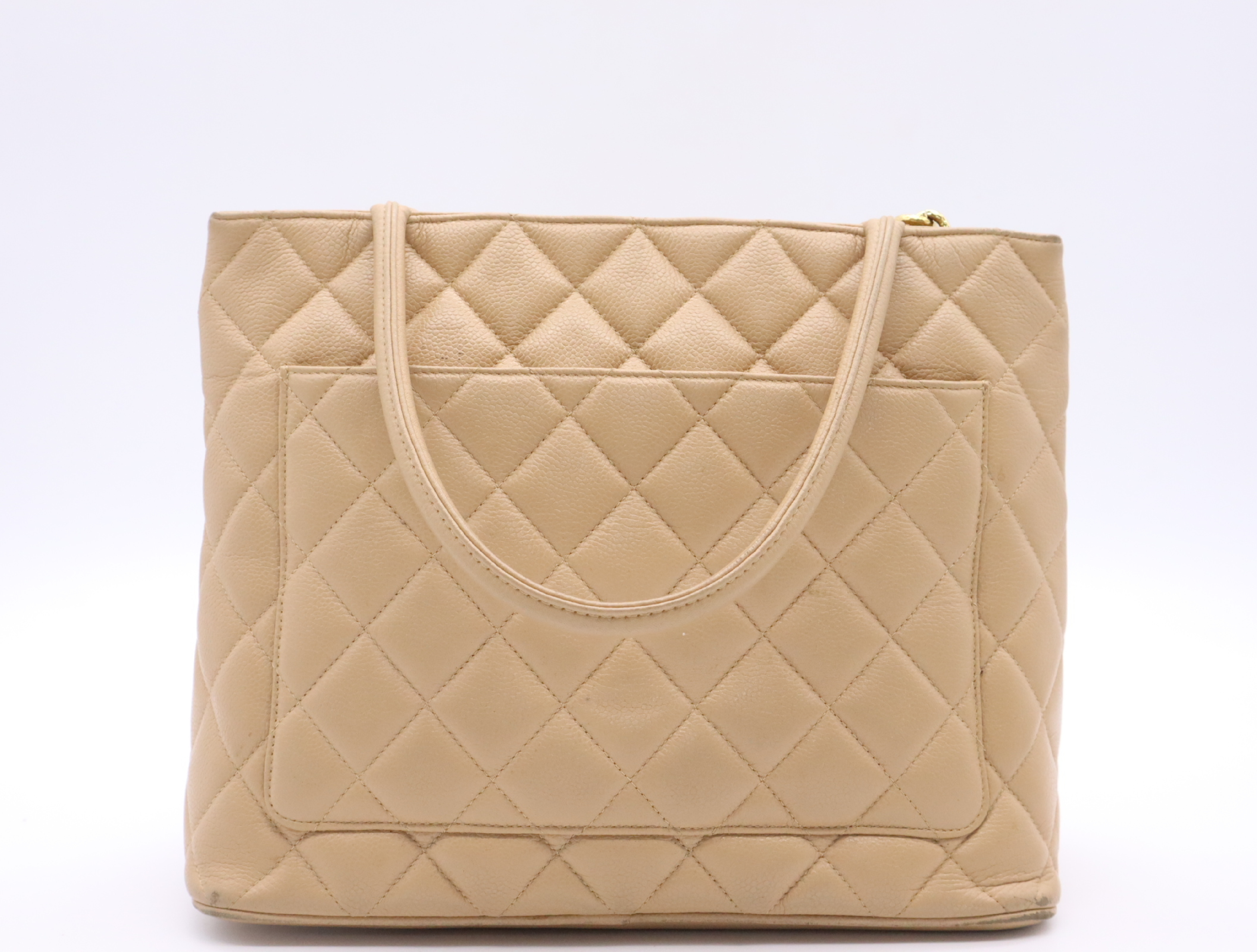 Coco Mark Handbag, Beige, Gold Hardware, with Dust Bag and Seal, 5277682 Handbag — view 2