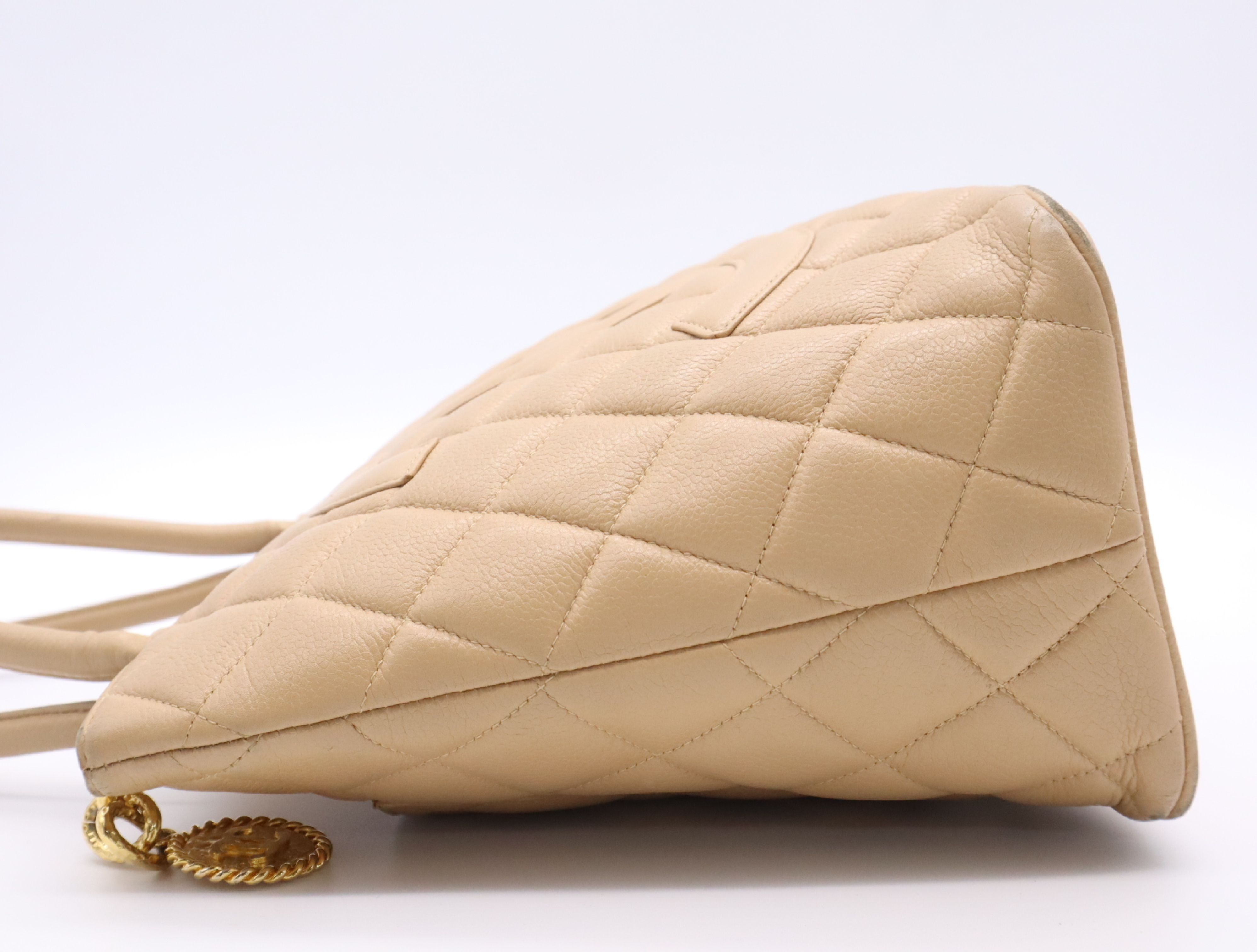 Coco Mark Handbag, Beige, Gold Hardware, with Dust Bag and Seal, 5277682 Handbag — view 3