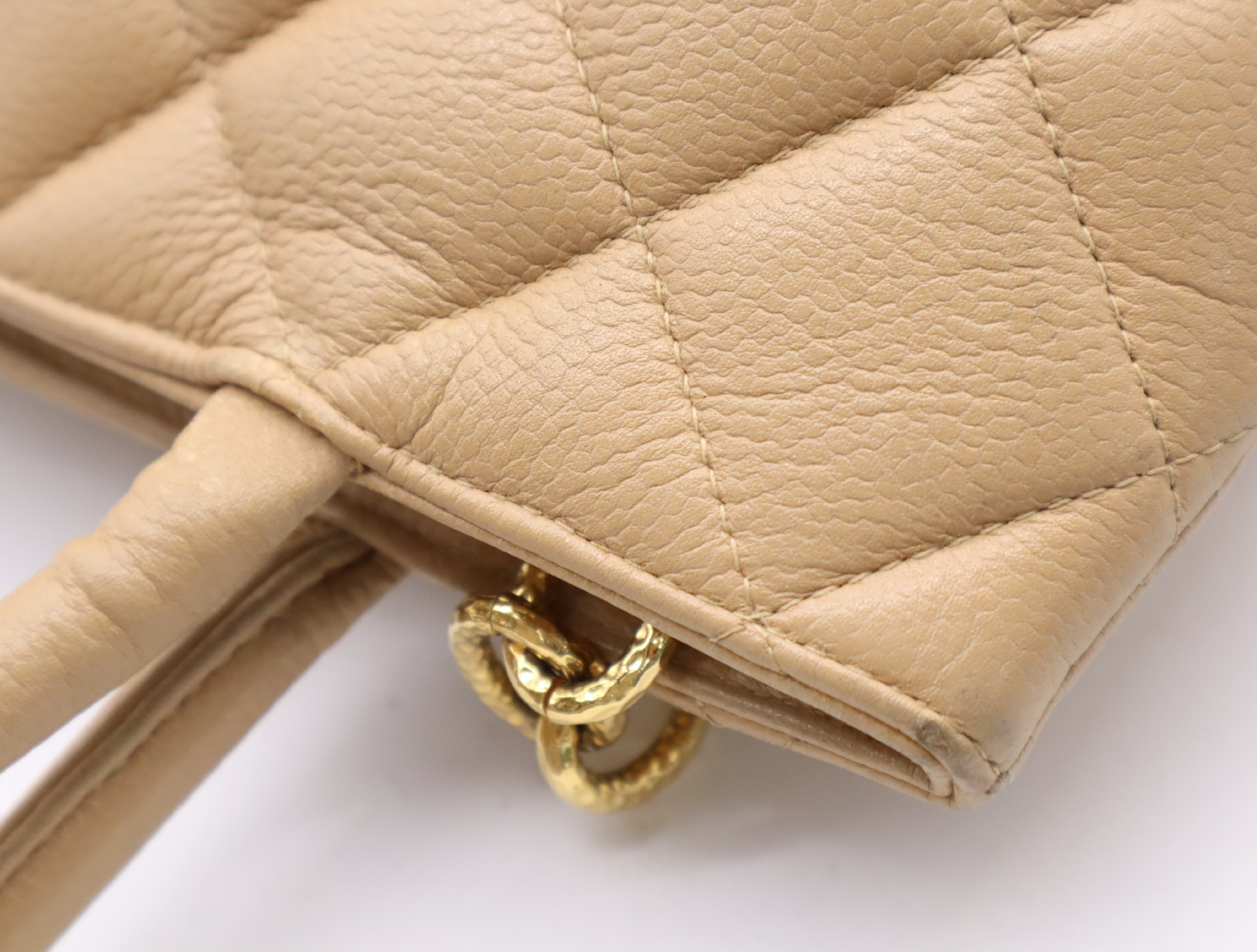 Coco Mark Handbag, Beige, Gold Hardware, with Dust Bag and Seal, 5277682 Handbag — view 9
