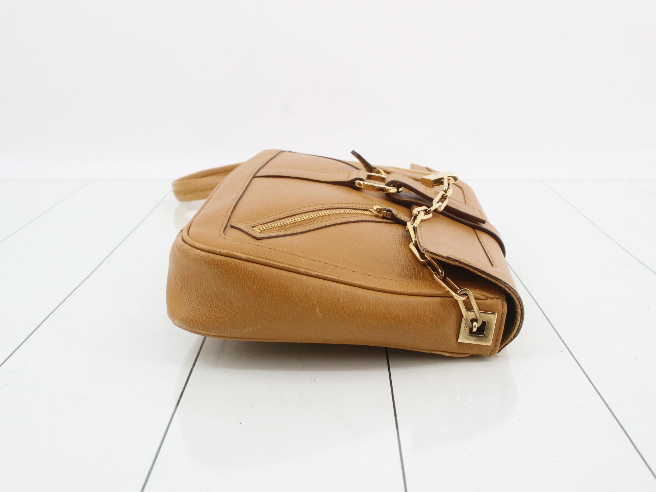 Leather chain shoulder bag — view 3