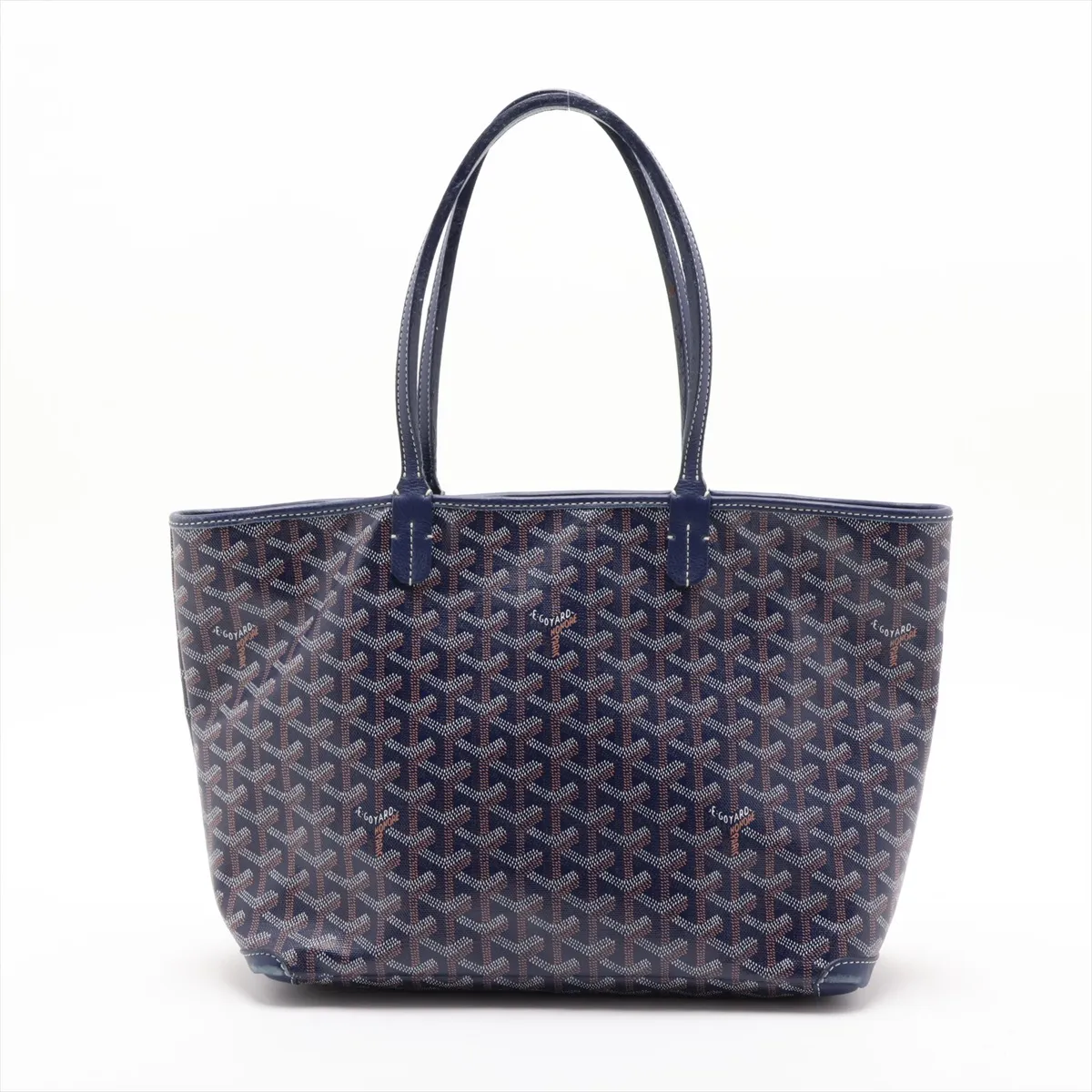 Artois PM PVC x Leather Tote Bag, Blue