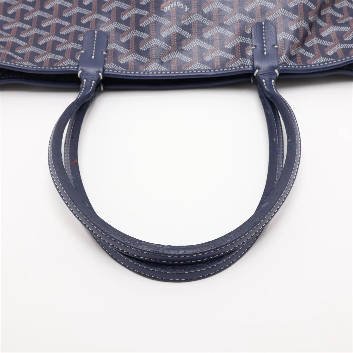 Artois PM PVC x Leather Tote Bag, Blue — view 5