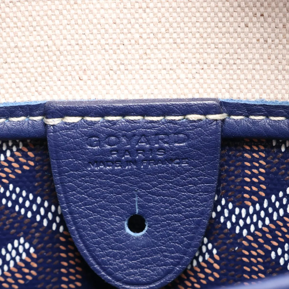 Artois PM PVC x Leather Tote Bag, Blue — view 9