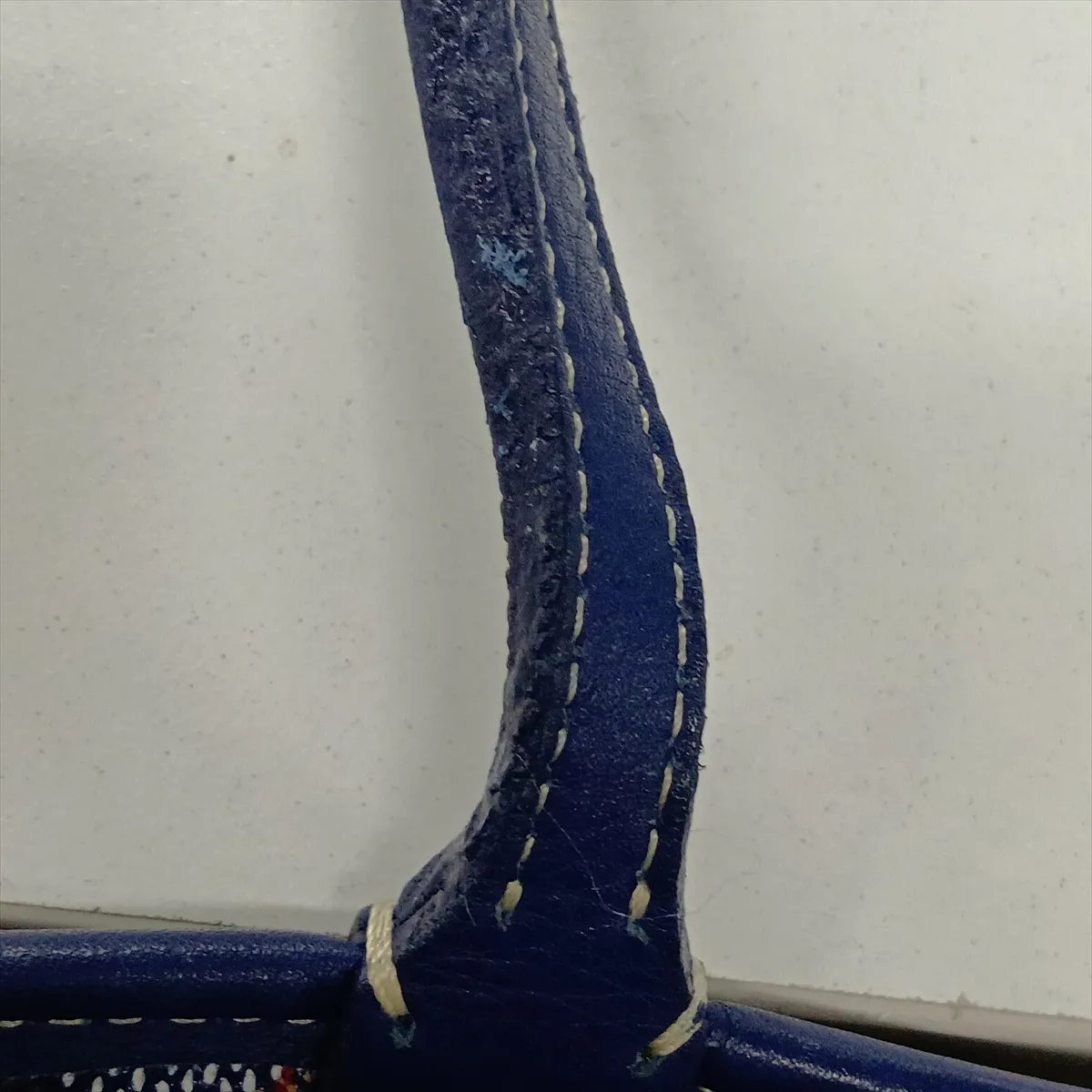 Artois PM PVC x Leather Tote Bag, Blue — view 10