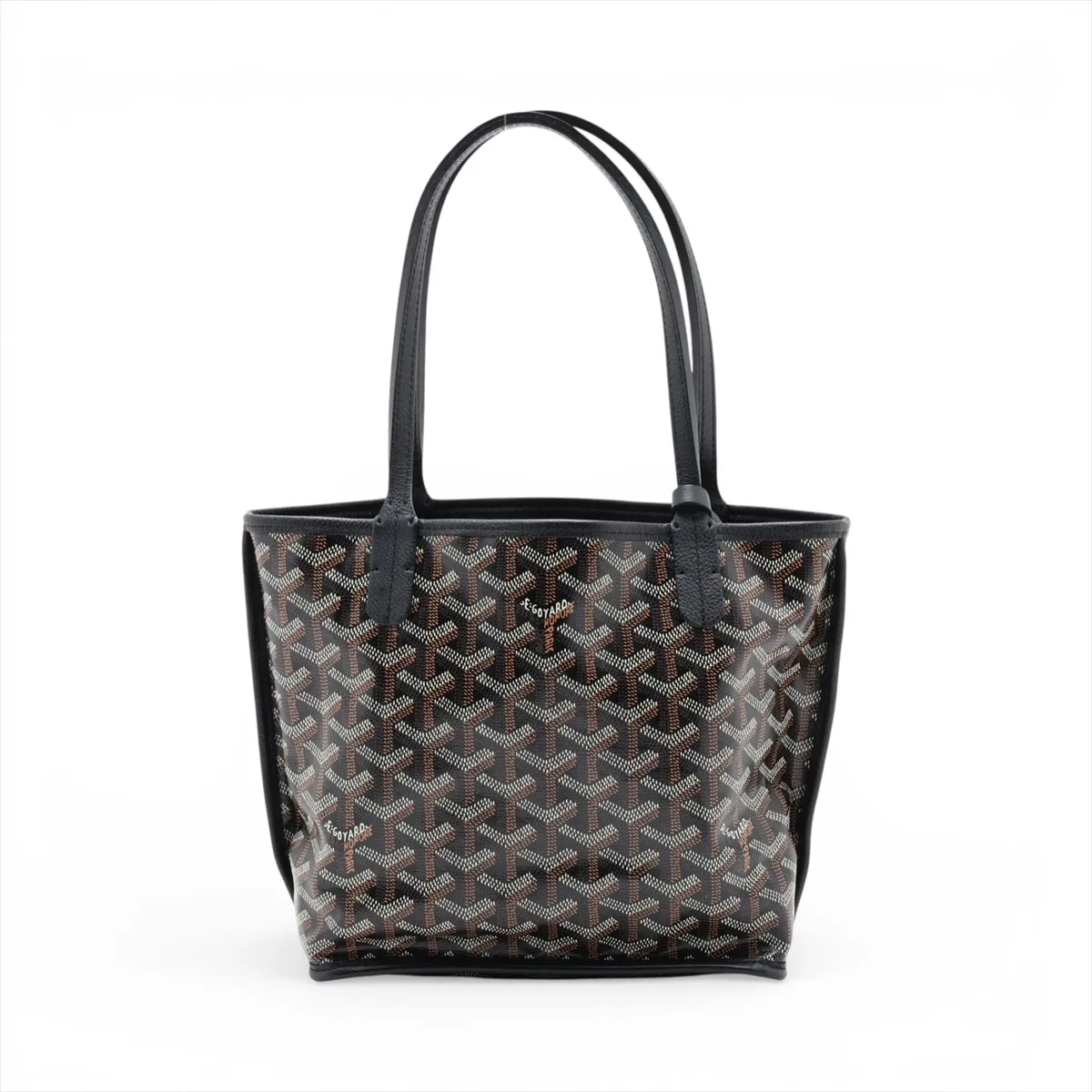 Ange Mini PVC x Leather Handbag, Black