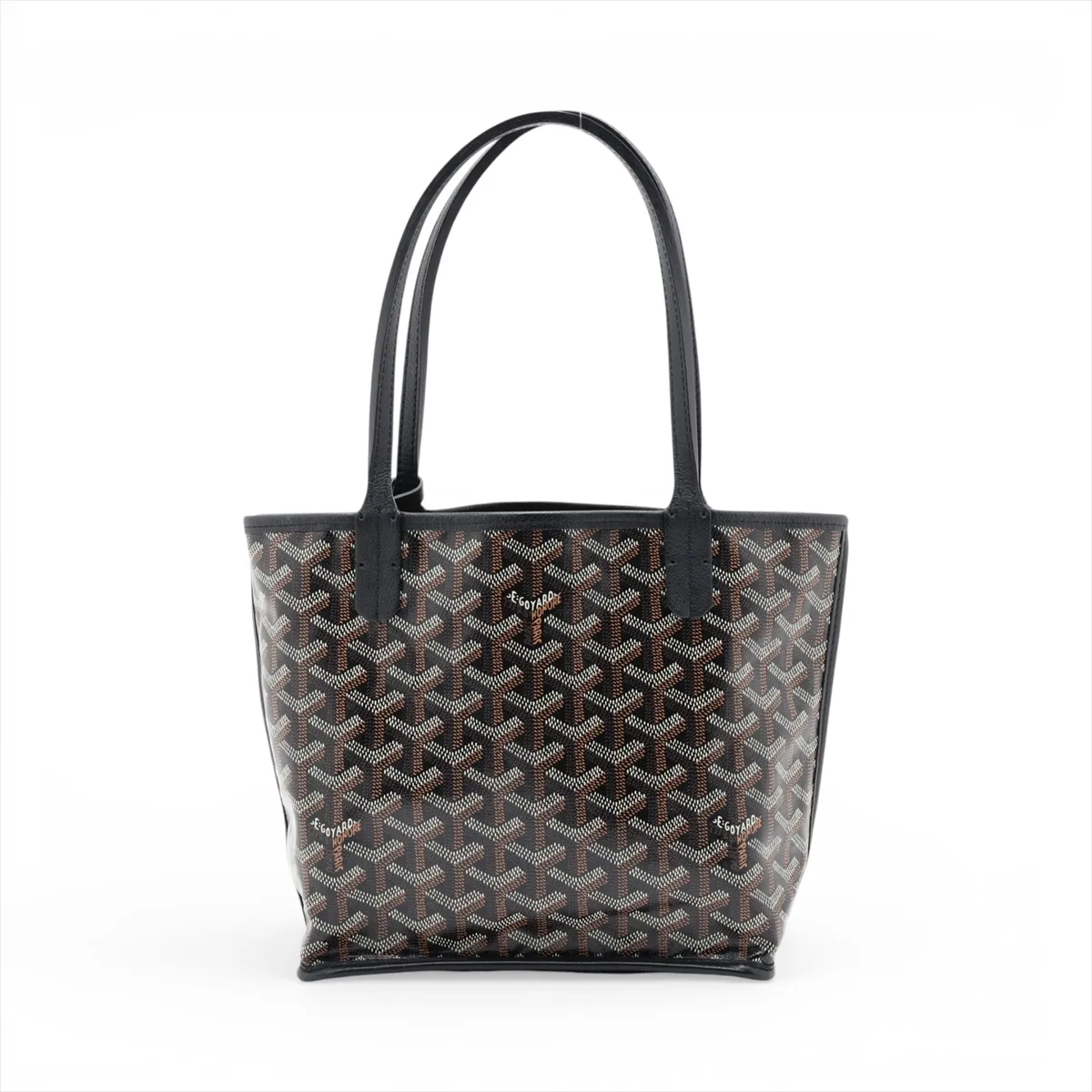 Ange Mini PVC x Leather Handbag, Black — view 2