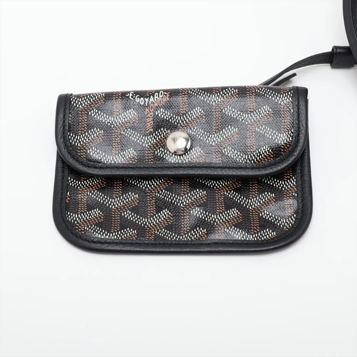 Ange Mini PVC x Leather Handbag, Black — view 11