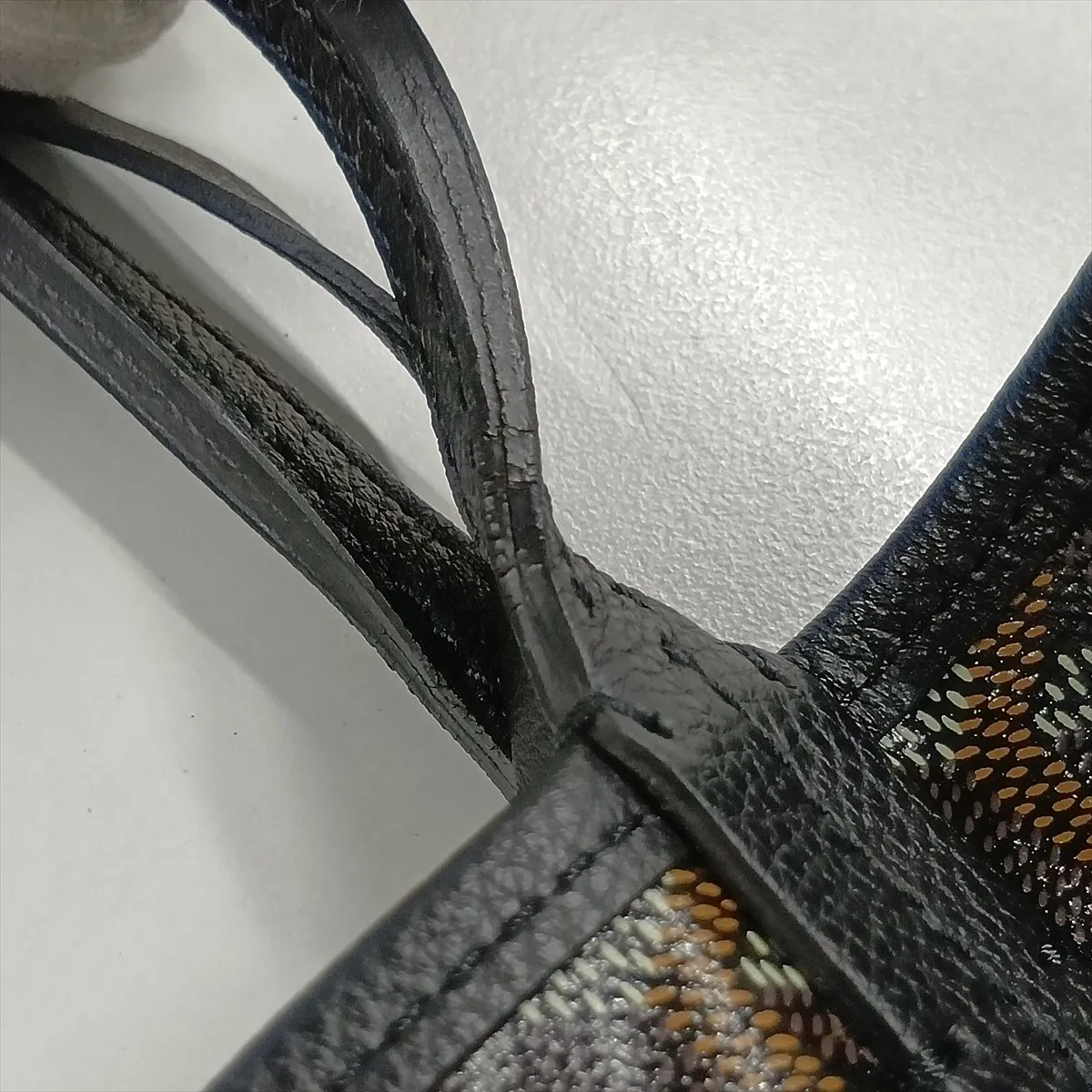 Ange Mini PVC x Leather Handbag, Black — view 14