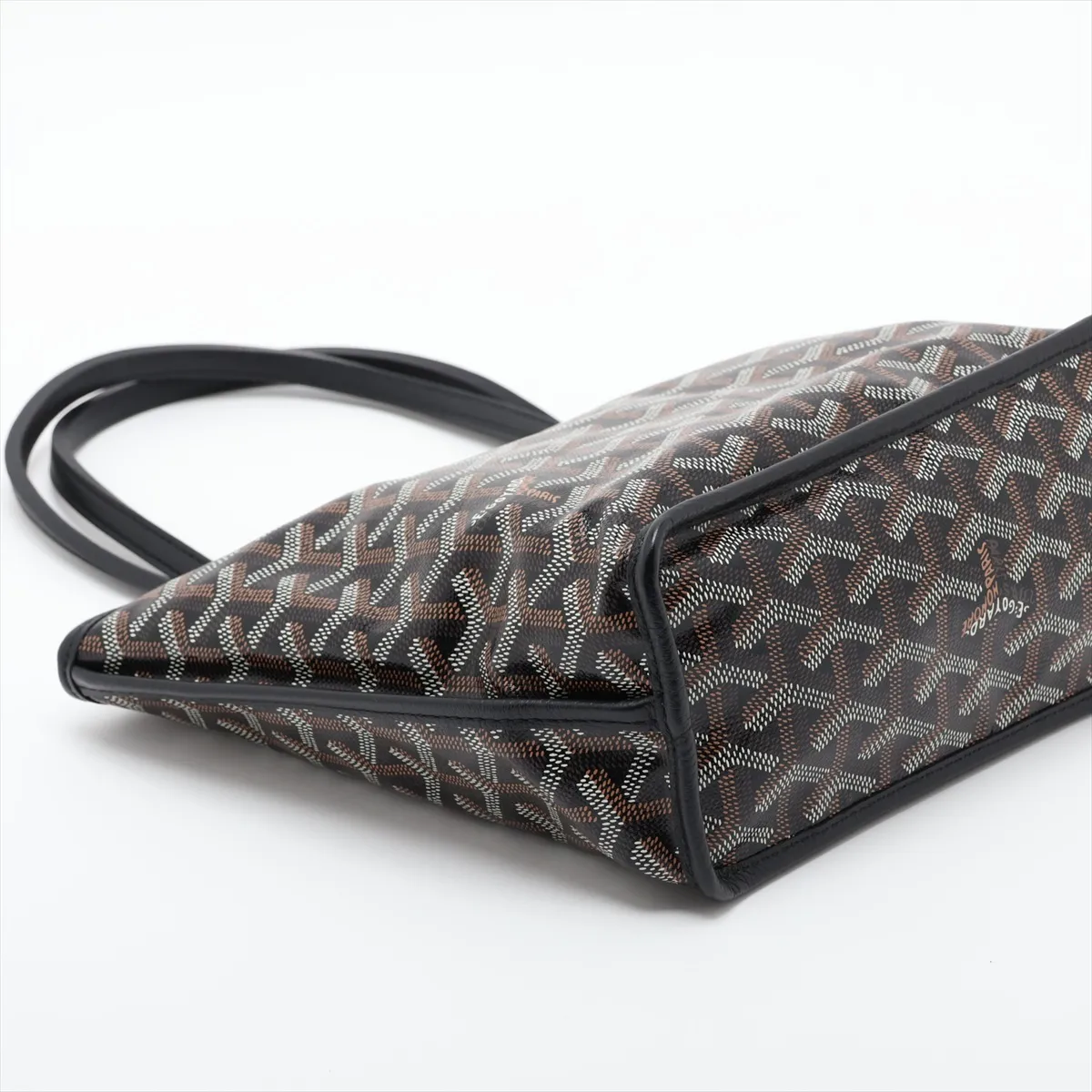 Ange Mini PVC x Leather Handbag, Black — view 4