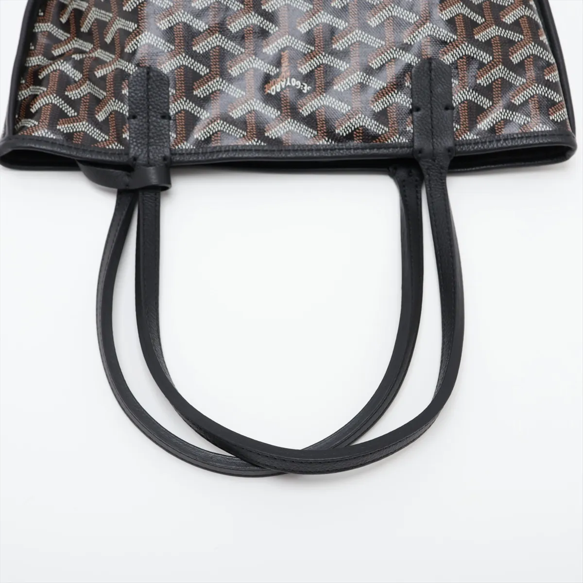 Ange Mini PVC x Leather Handbag, Black — view 5