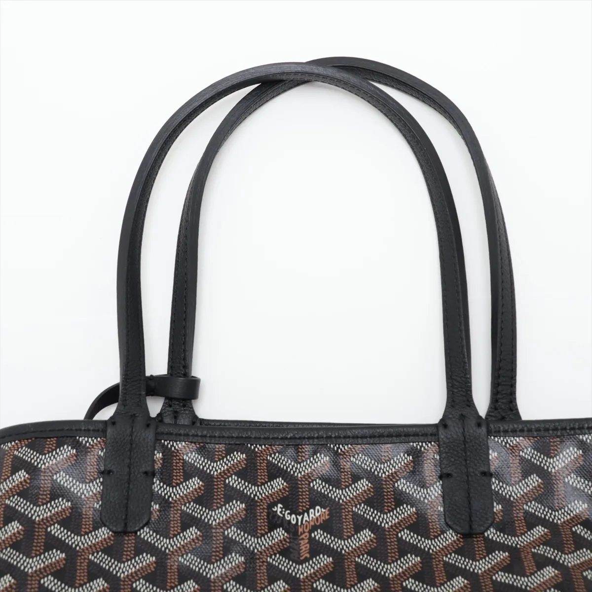 Ange Mini PVC x Leather Handbag, Black — view 6
