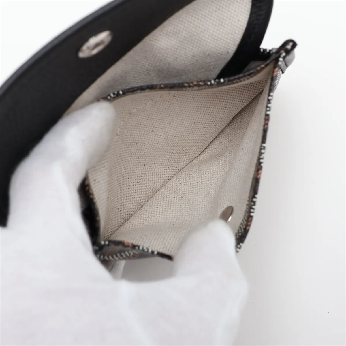 Ange Mini PVC x Leather Handbag, Black — view 8